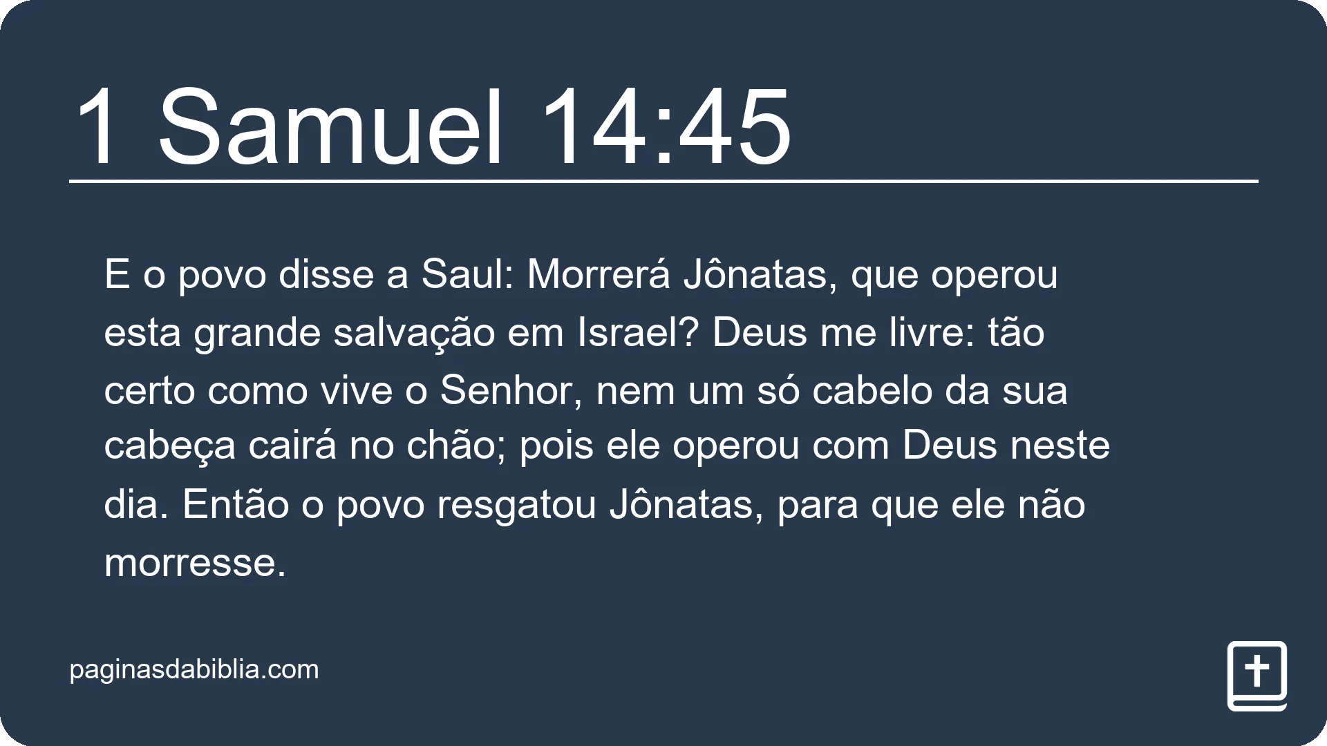 1 Samuel 14:45