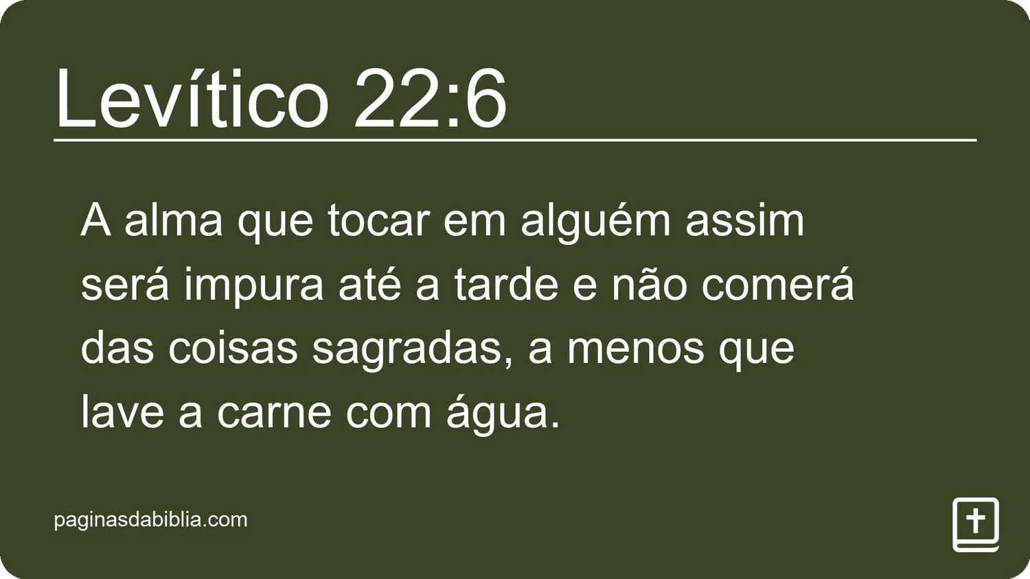 Levítico 22:6