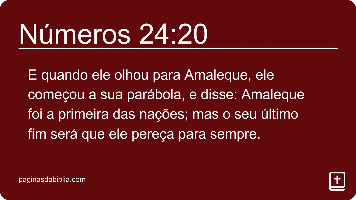 Números 24:20