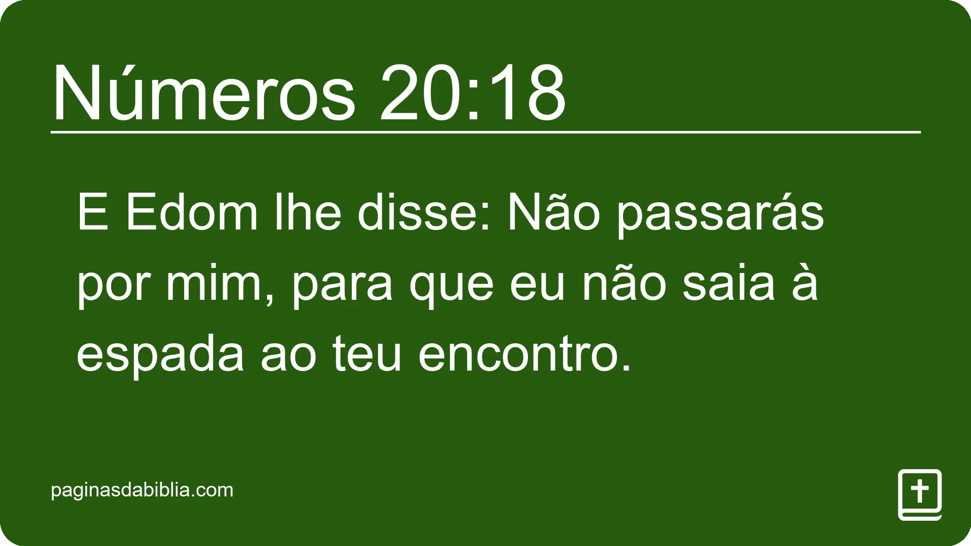 Números 20:18