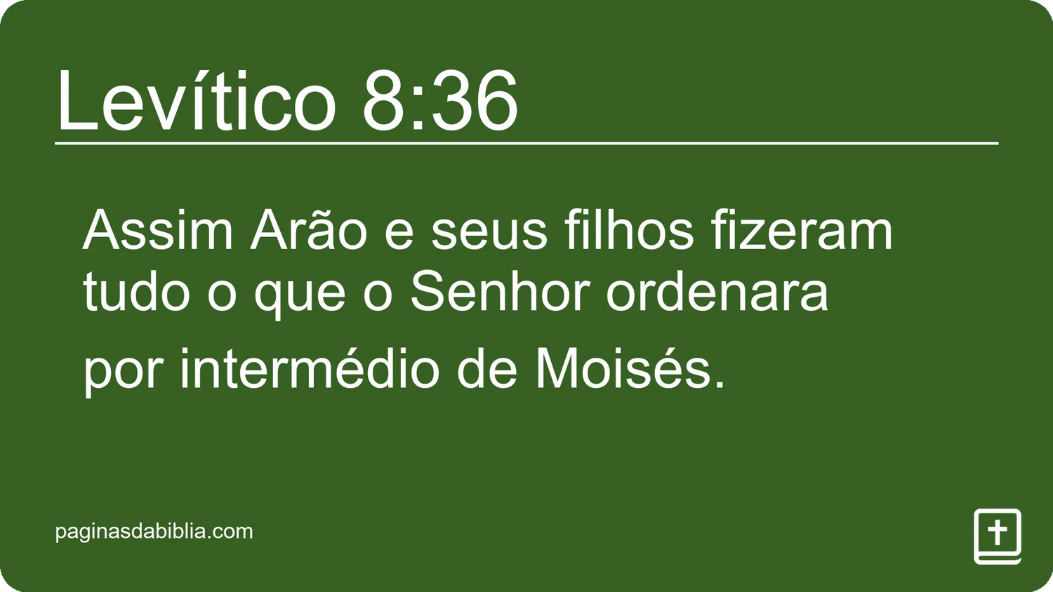 Levítico 8:36