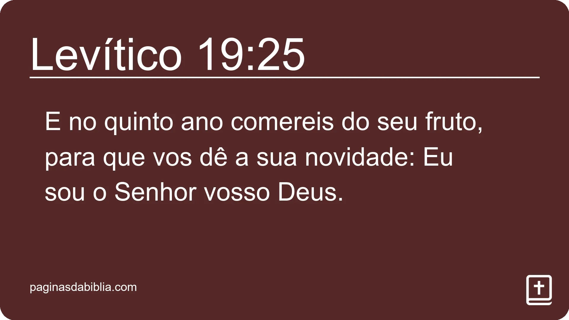 Levítico 19:25