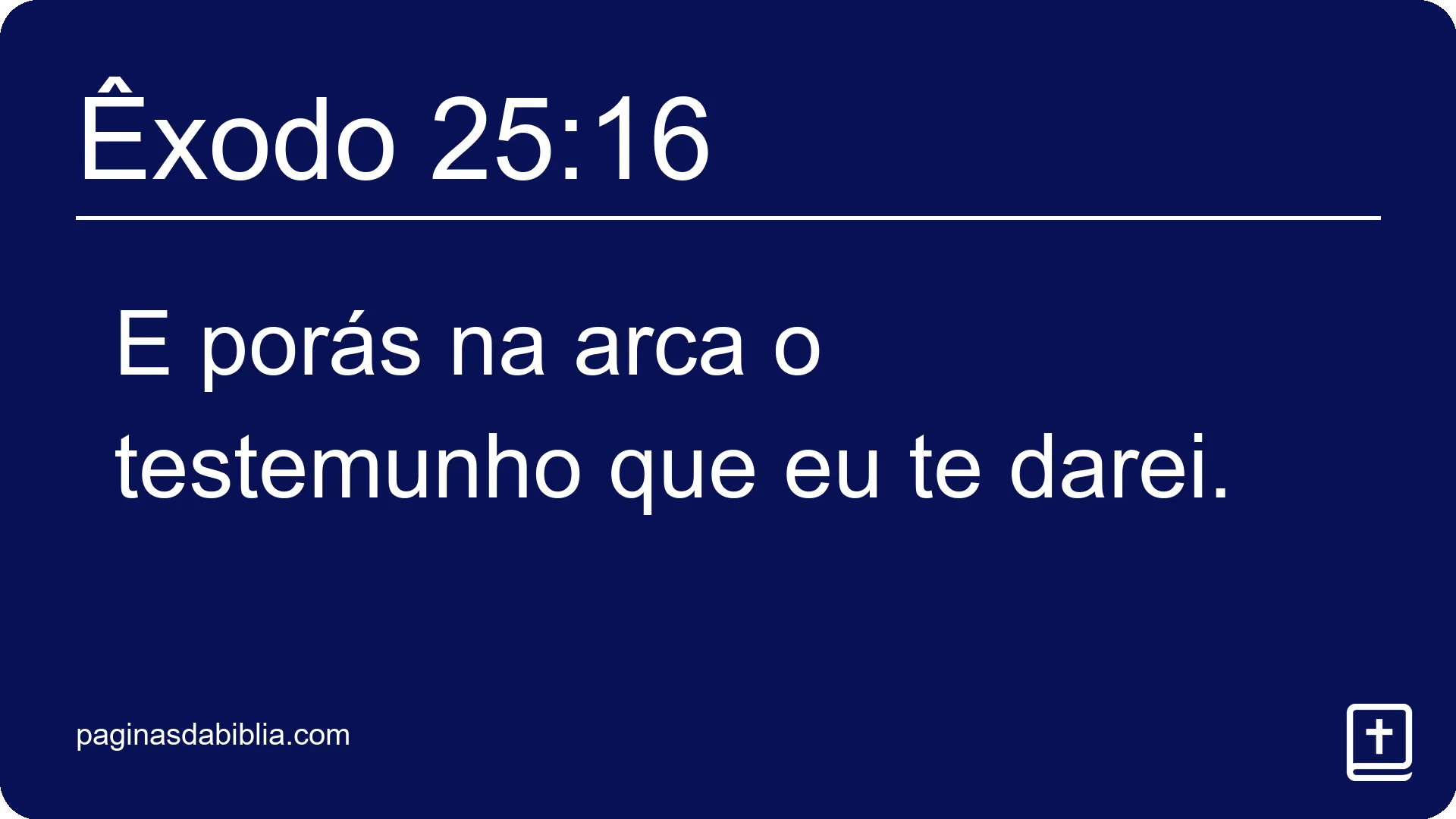 Êxodo 25:16