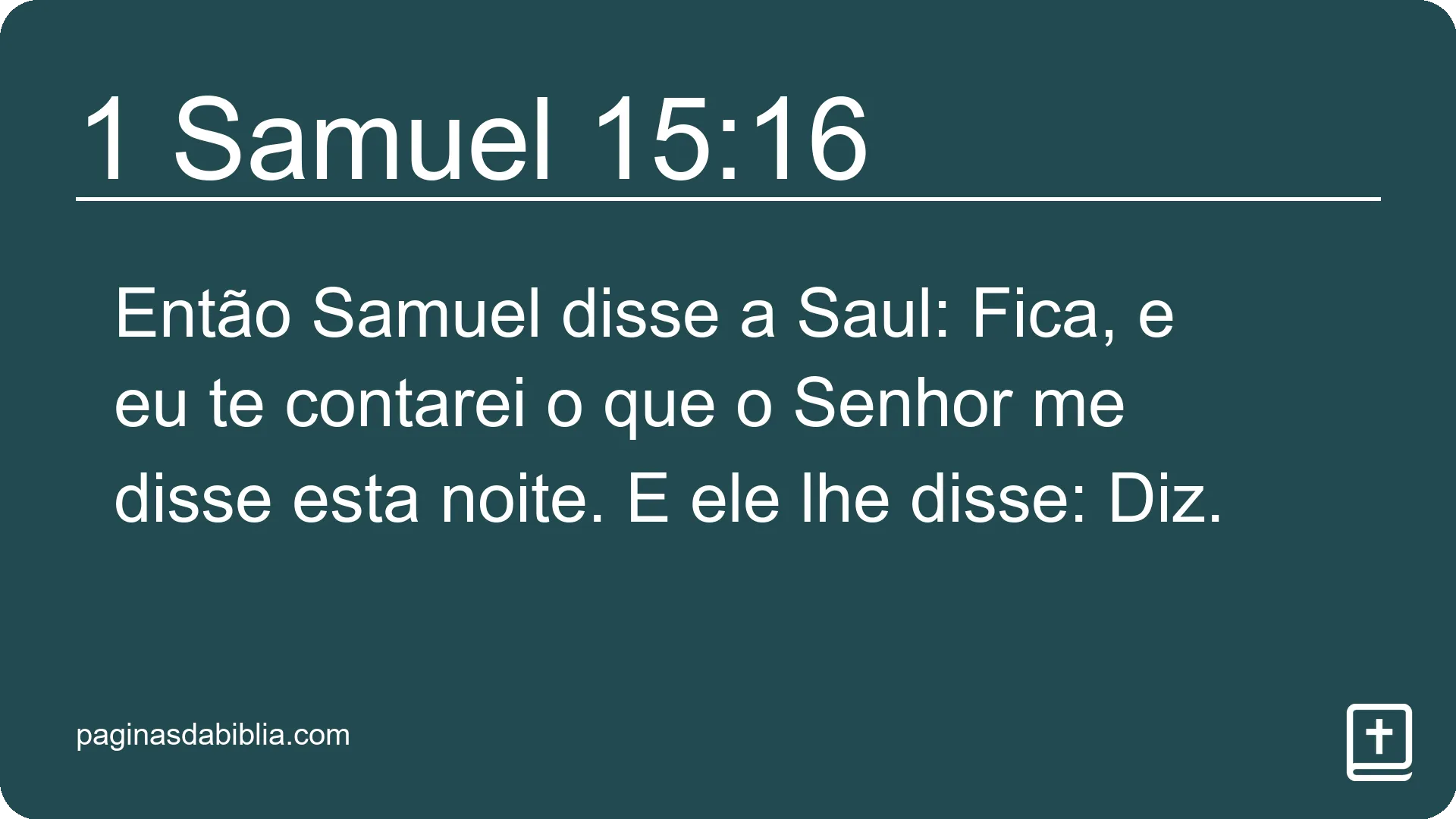 1 Samuel 15:16