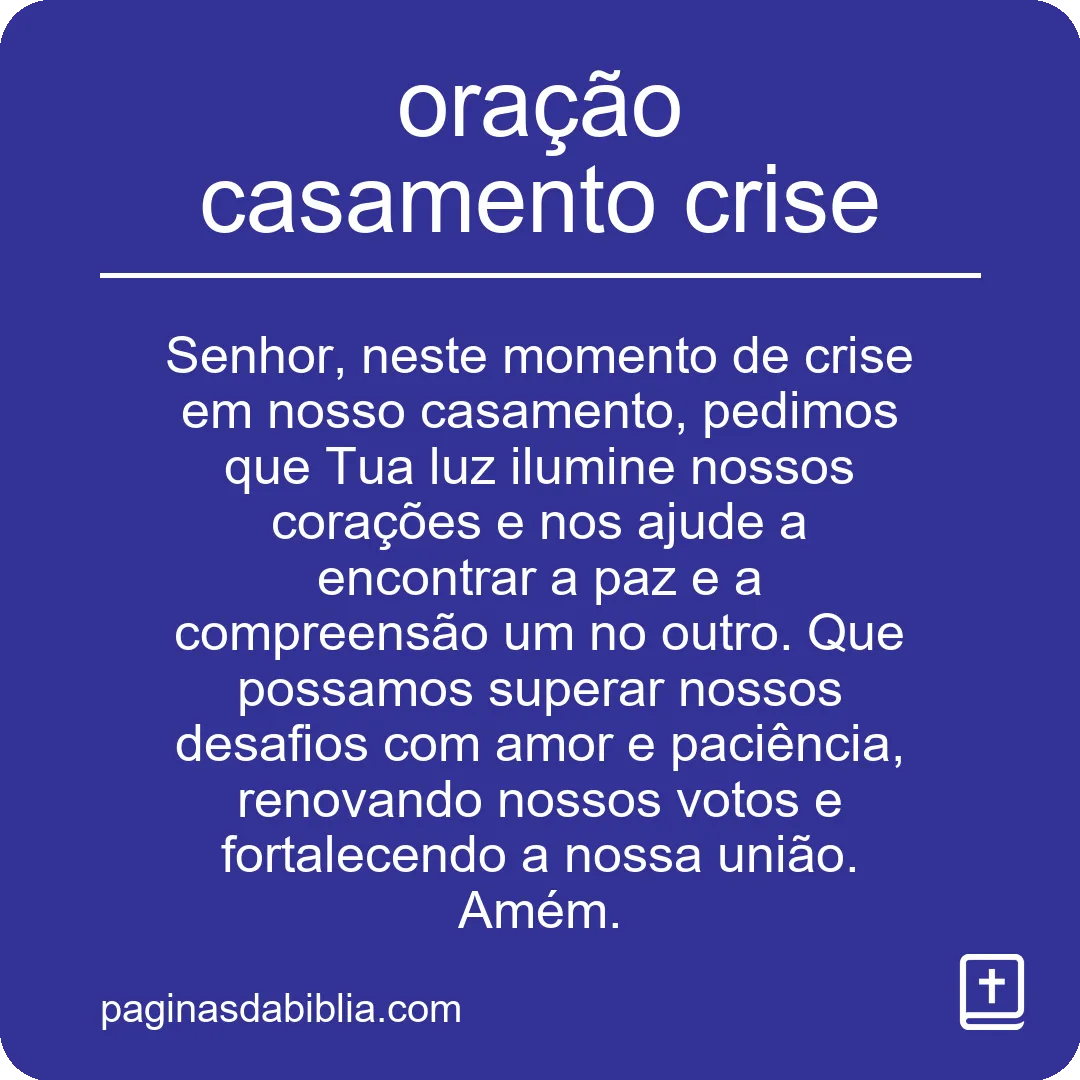 oração casamento crise