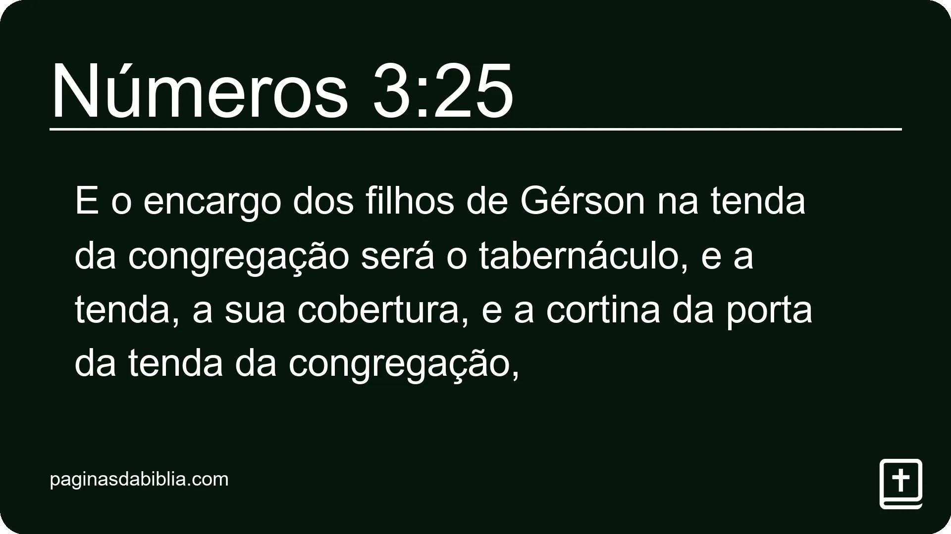 Números 3:25