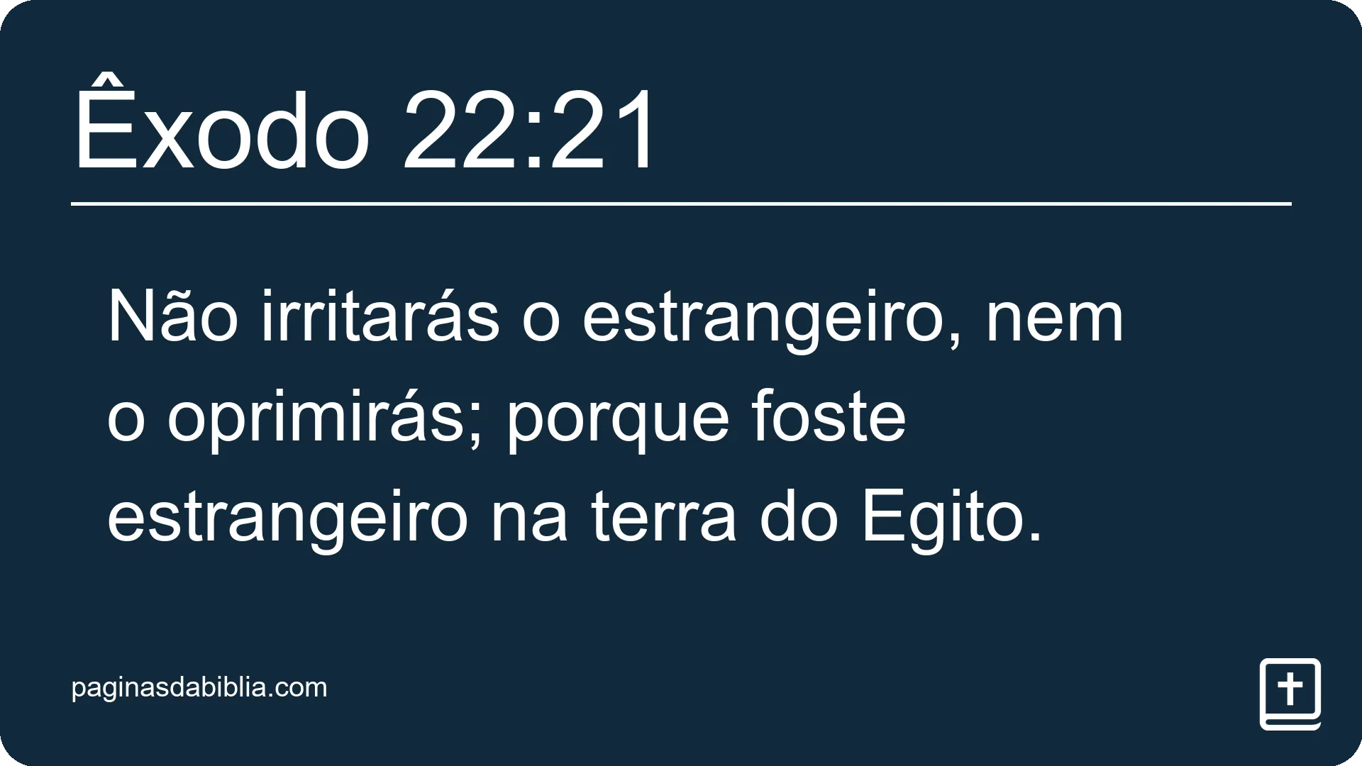 Êxodo 22:21