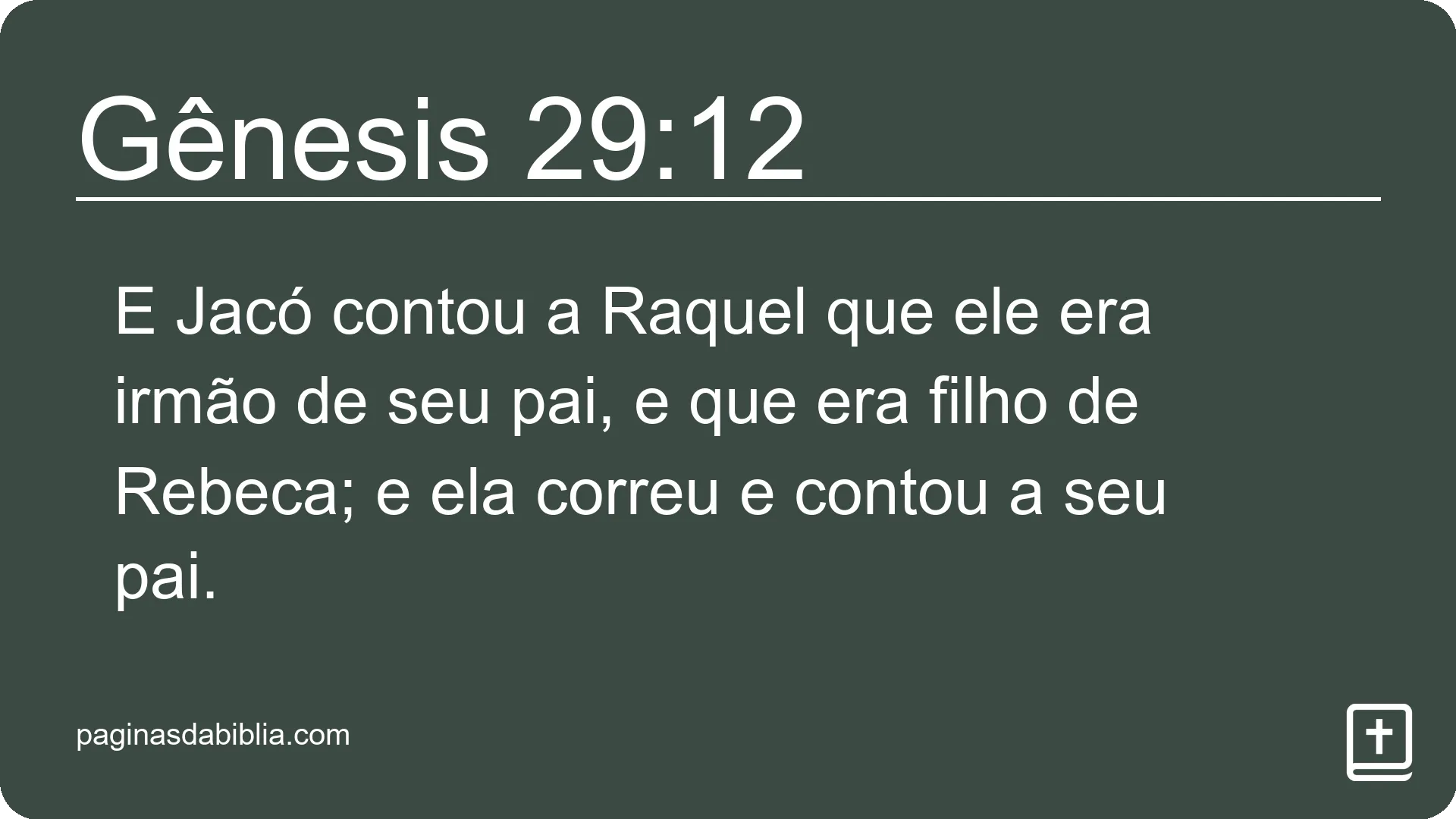 Gênesis 29:12