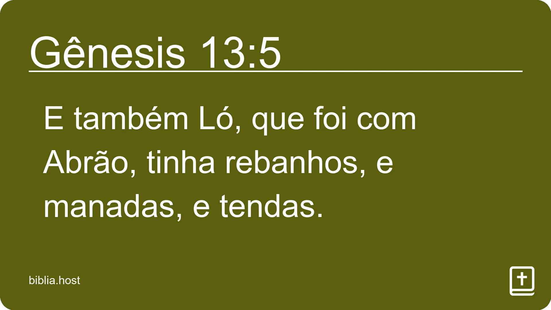 Gênesis 13:5