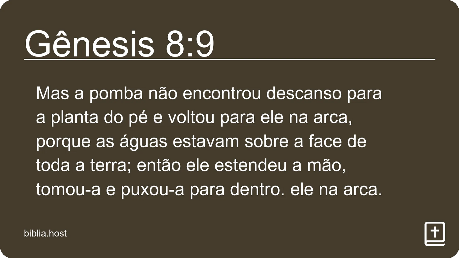 Gênesis 8:9