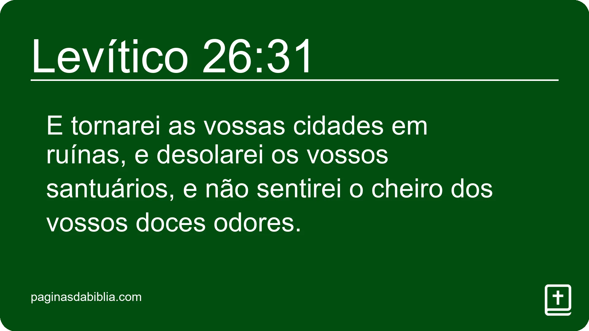 Levítico 26:31