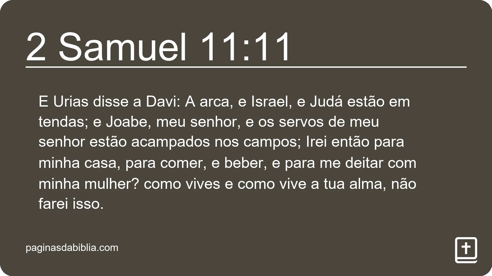 2 Samuel 11:11