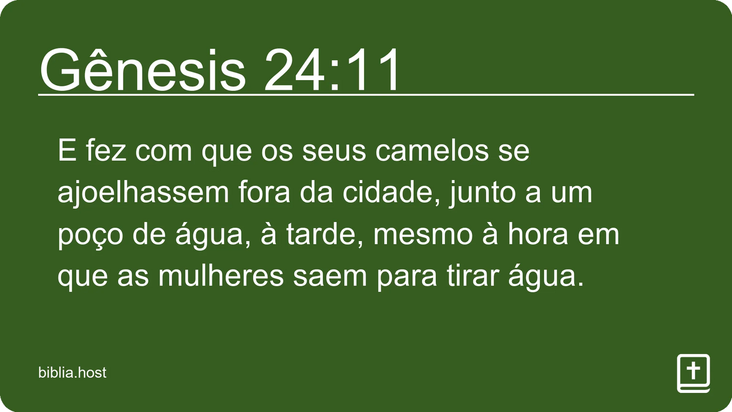 Gênesis 24:11