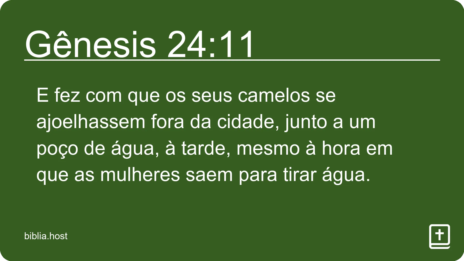 Gênesis 24:11