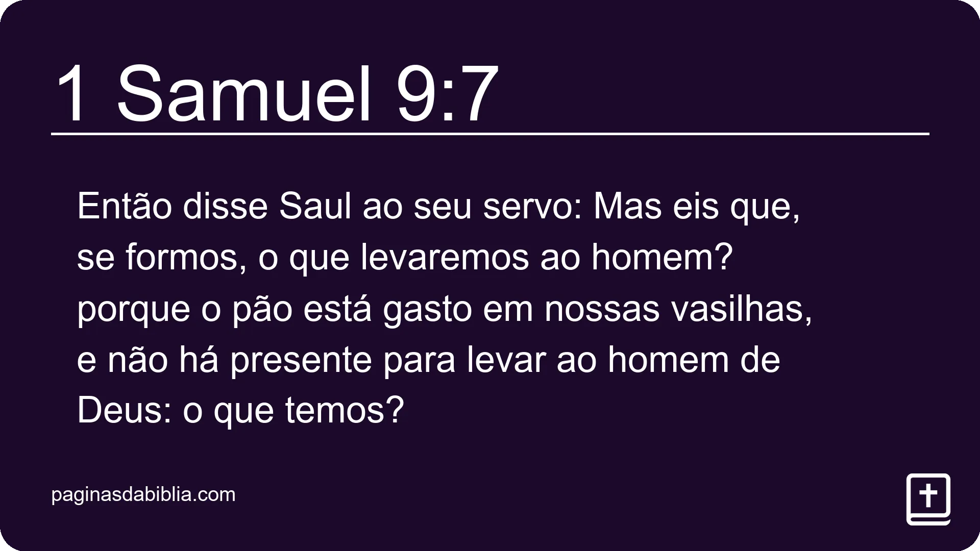 1 Samuel 9:7