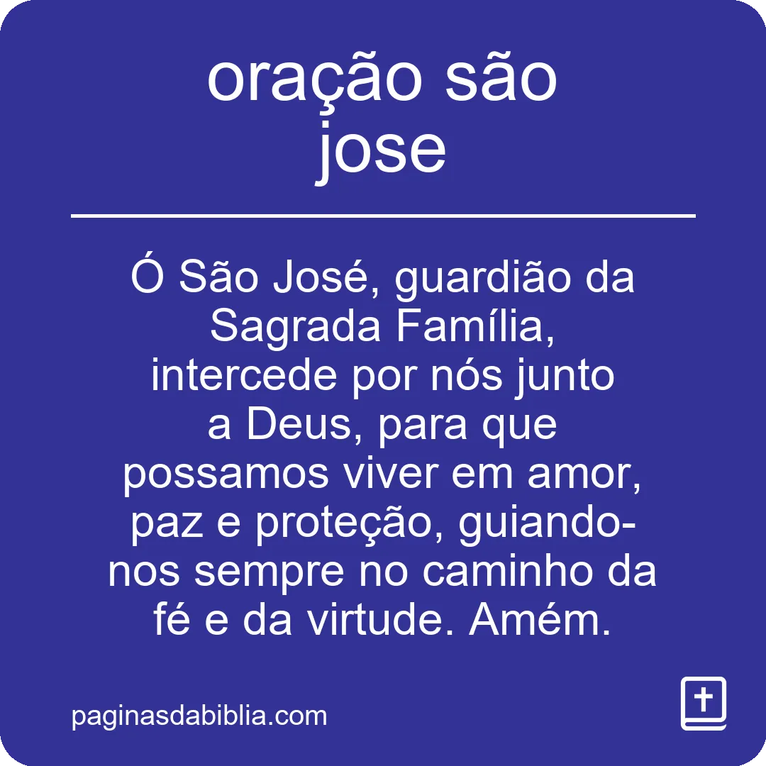 oração são jose