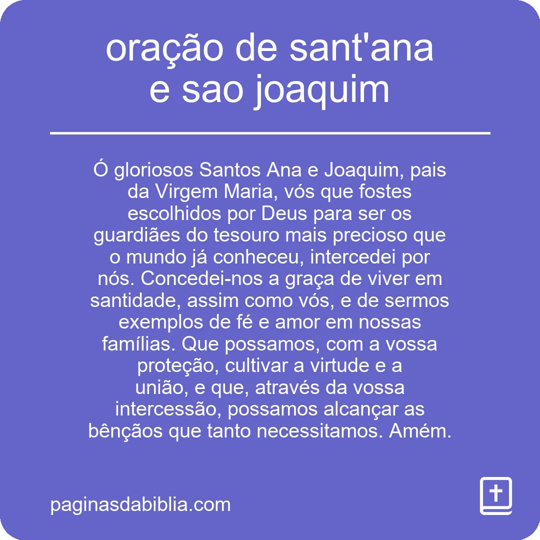 oração de sant'ana e sao joaquim