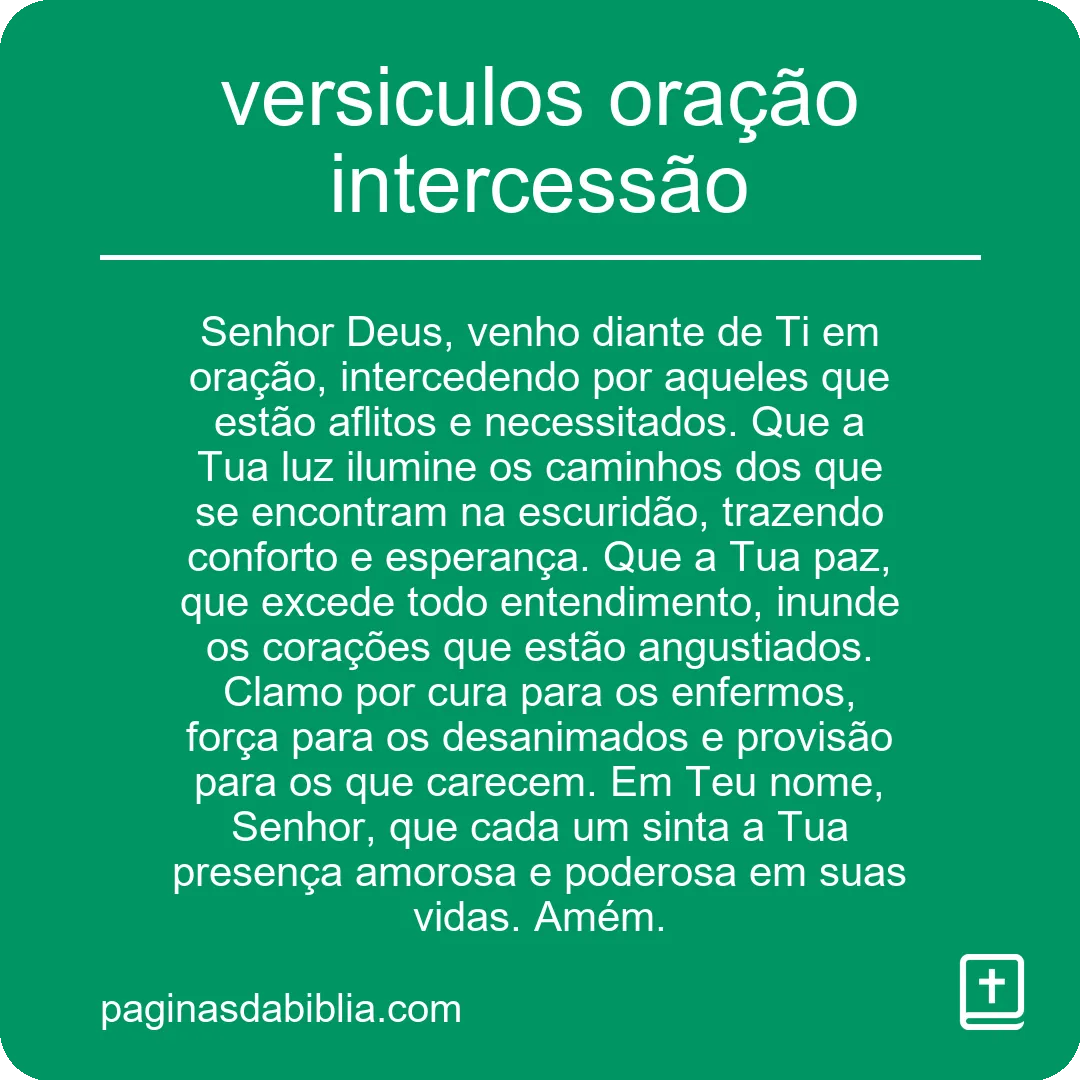 versiculos oração intercessão