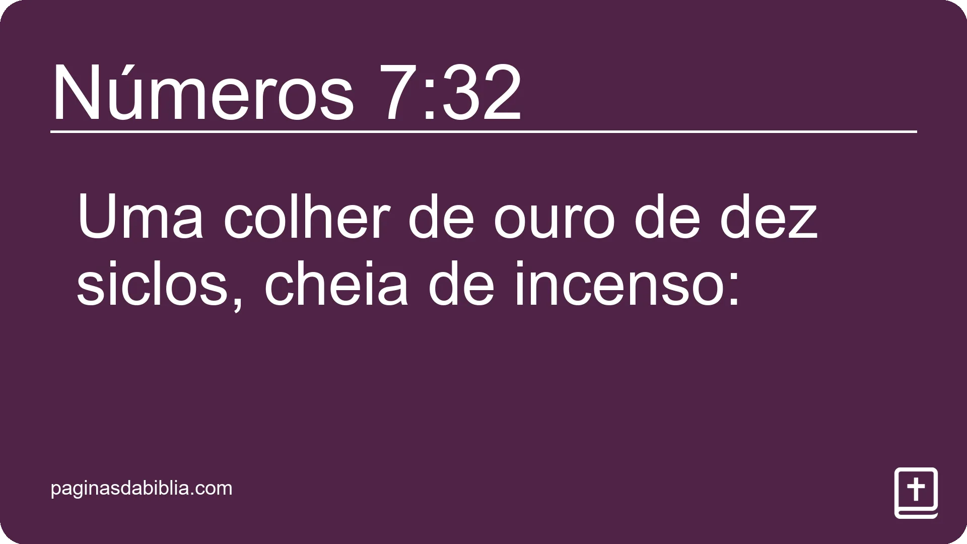 Números 7:32