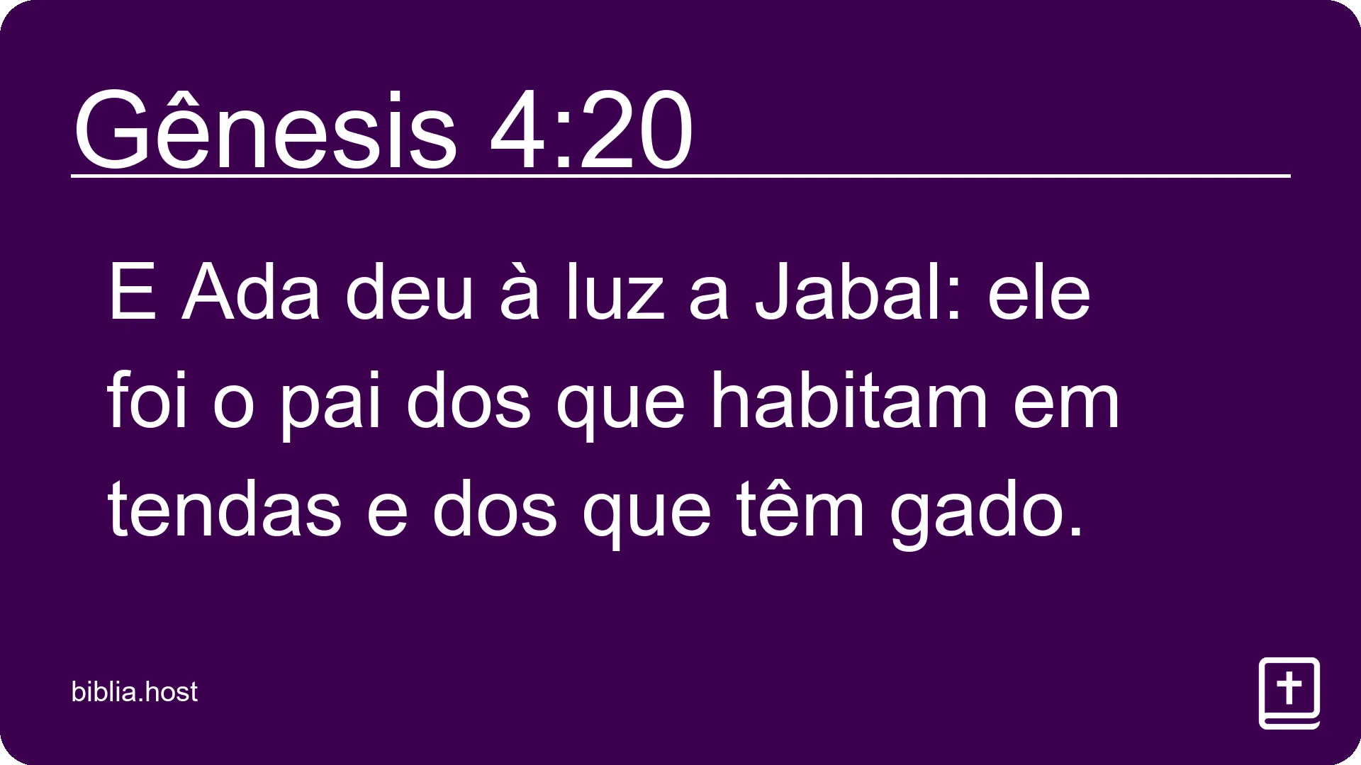 Gênesis 4:20