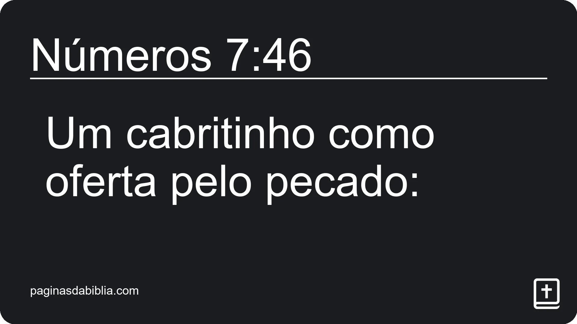 Números 7:46