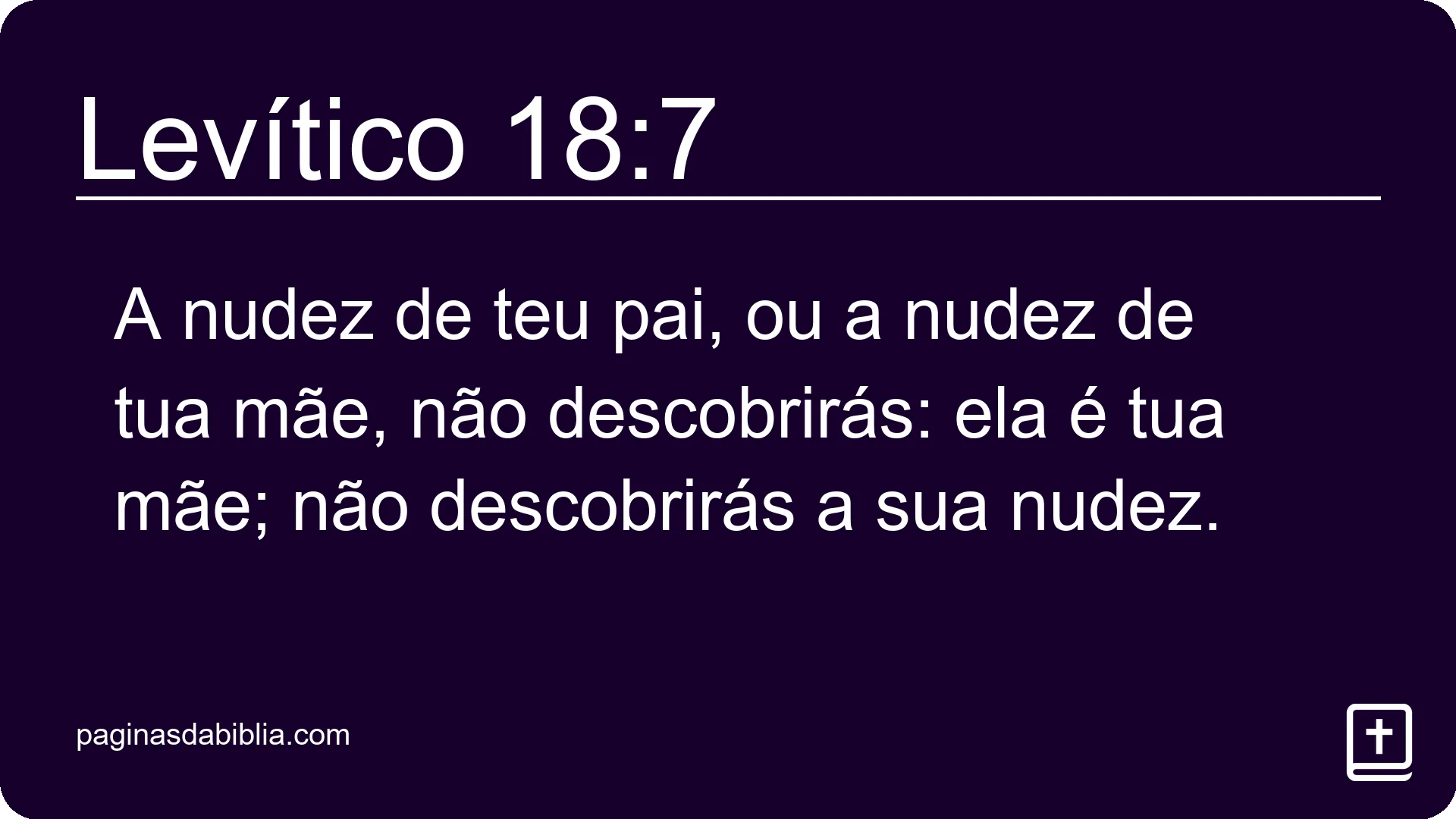 Levítico 18:7