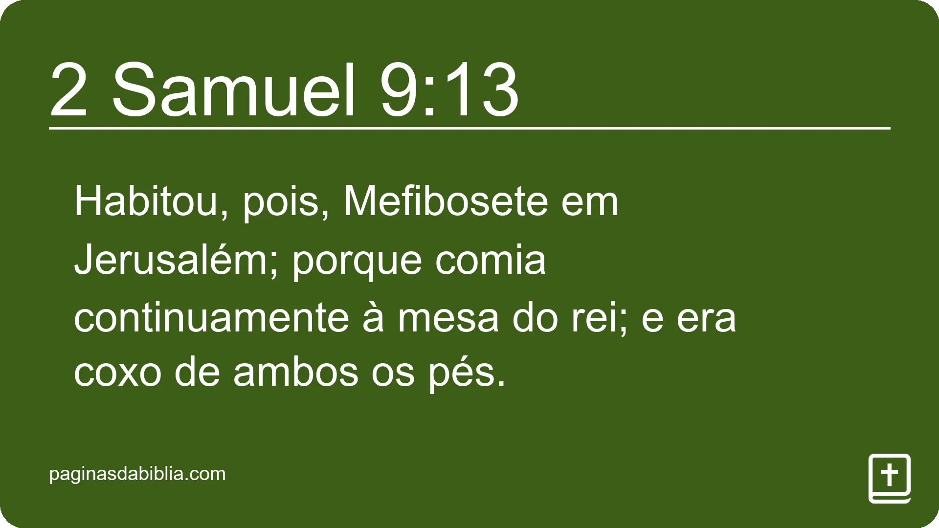 2 Samuel 9:13