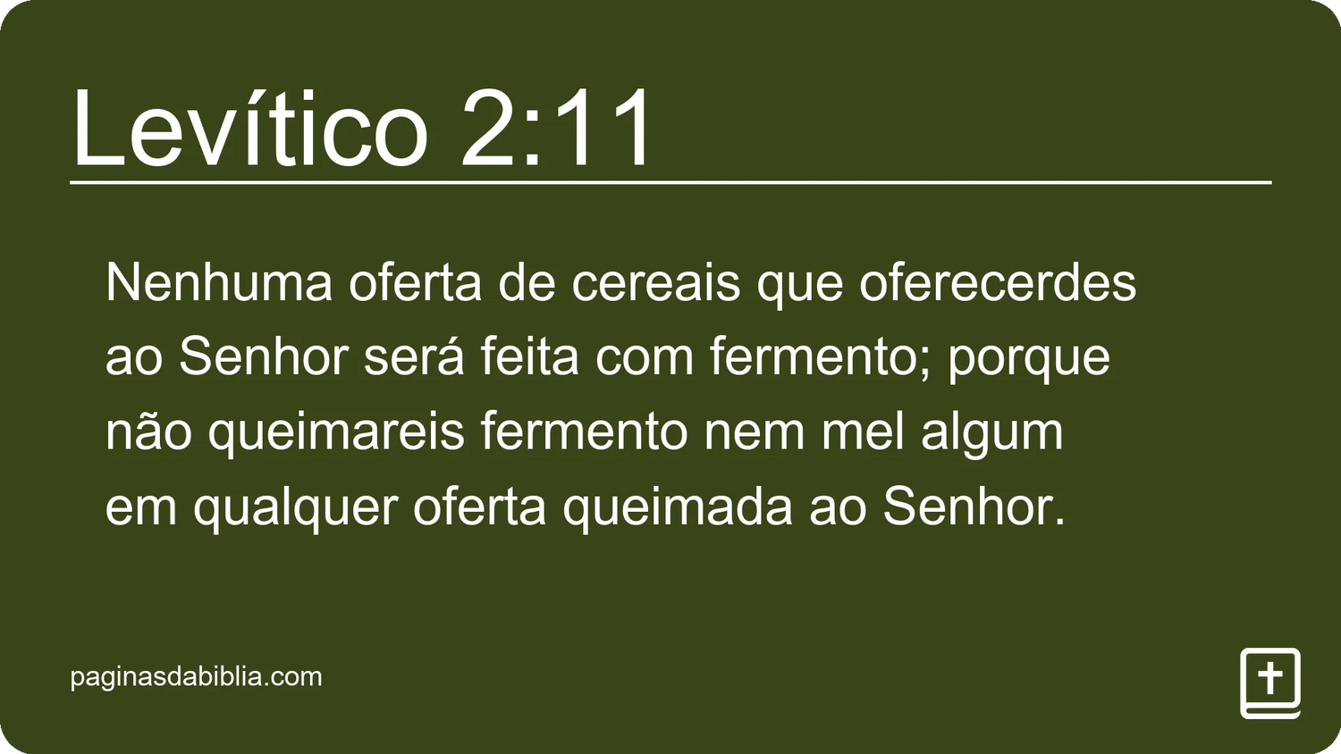 Levítico 2:11