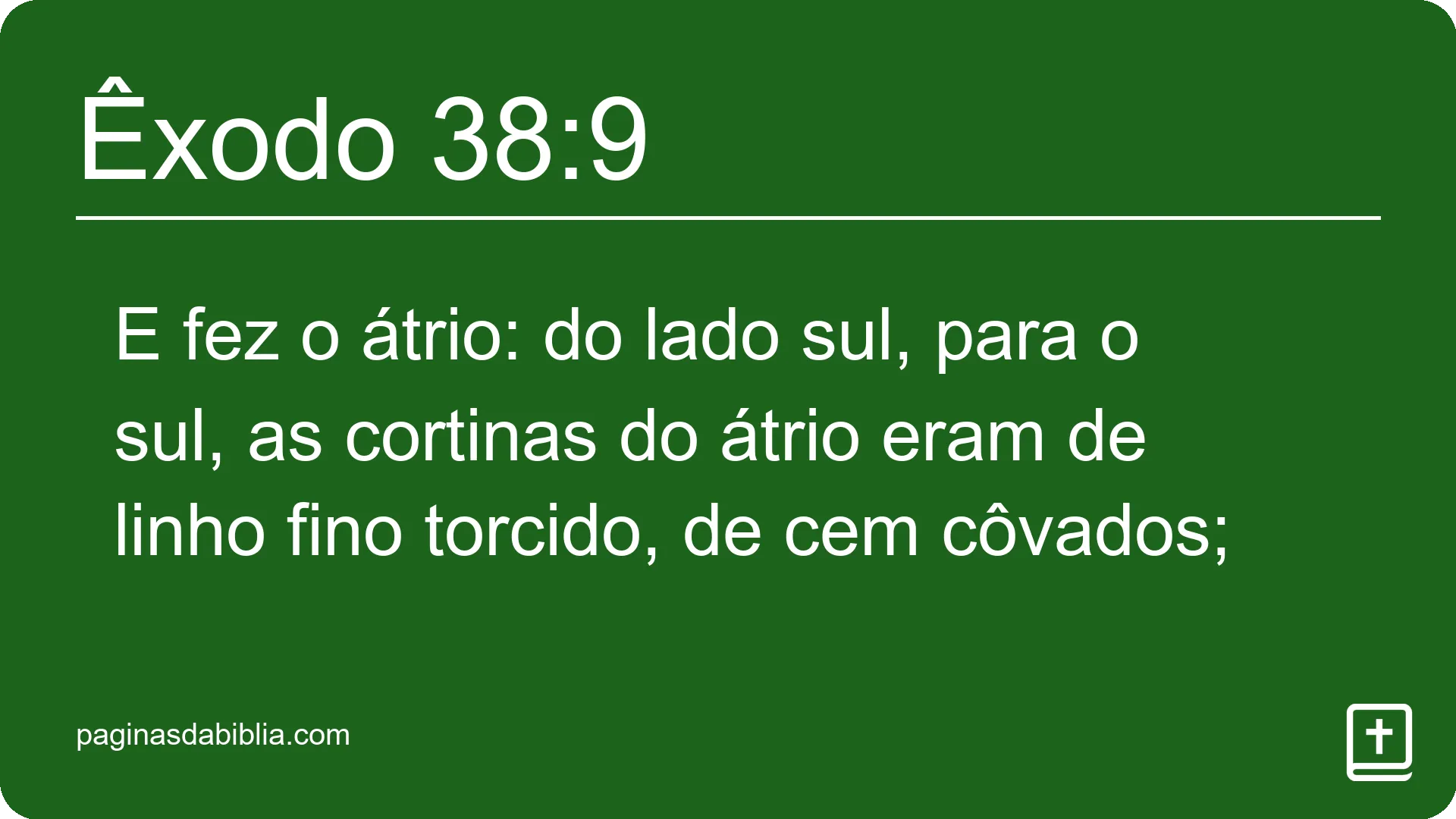 Êxodo 38:9