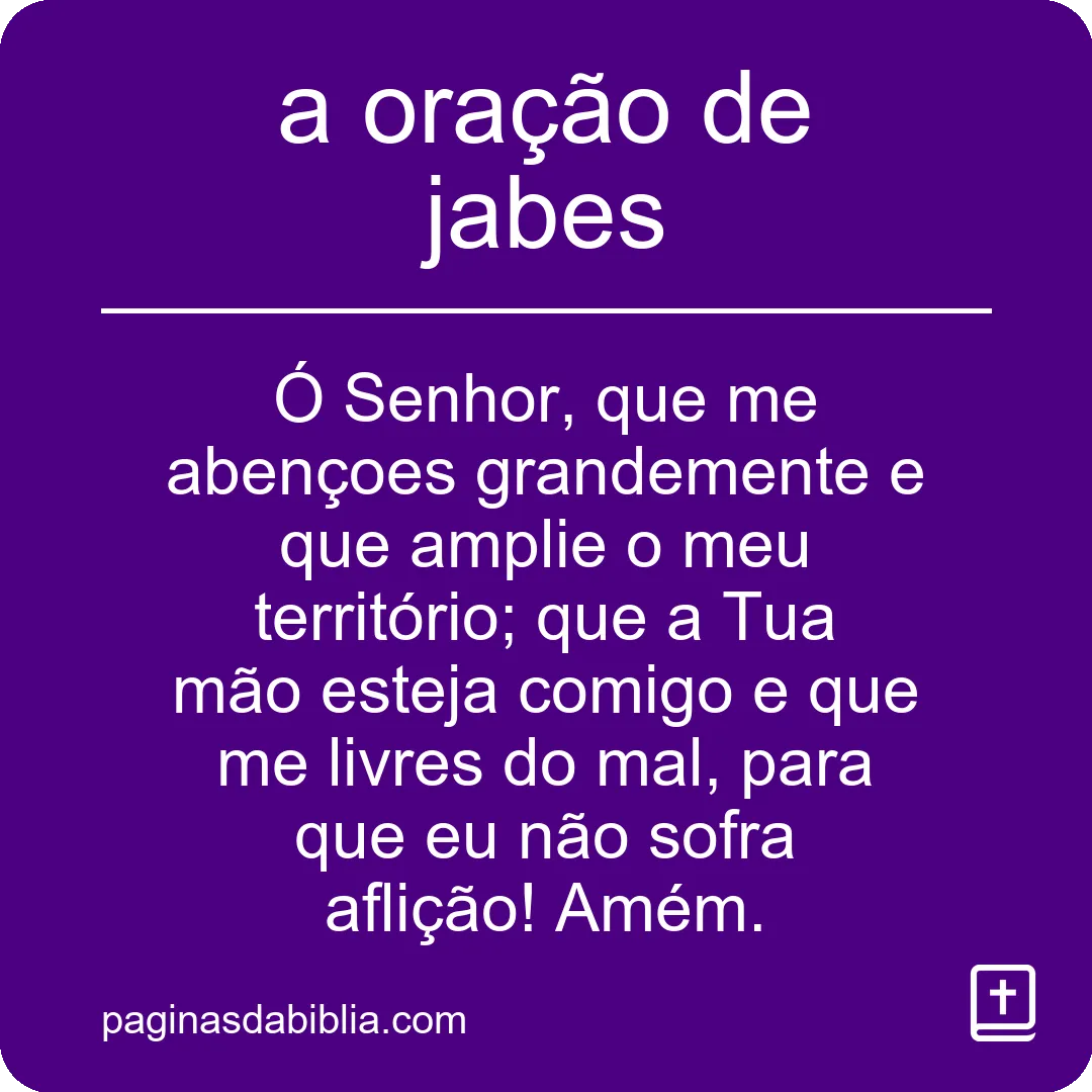 a oração de jabes