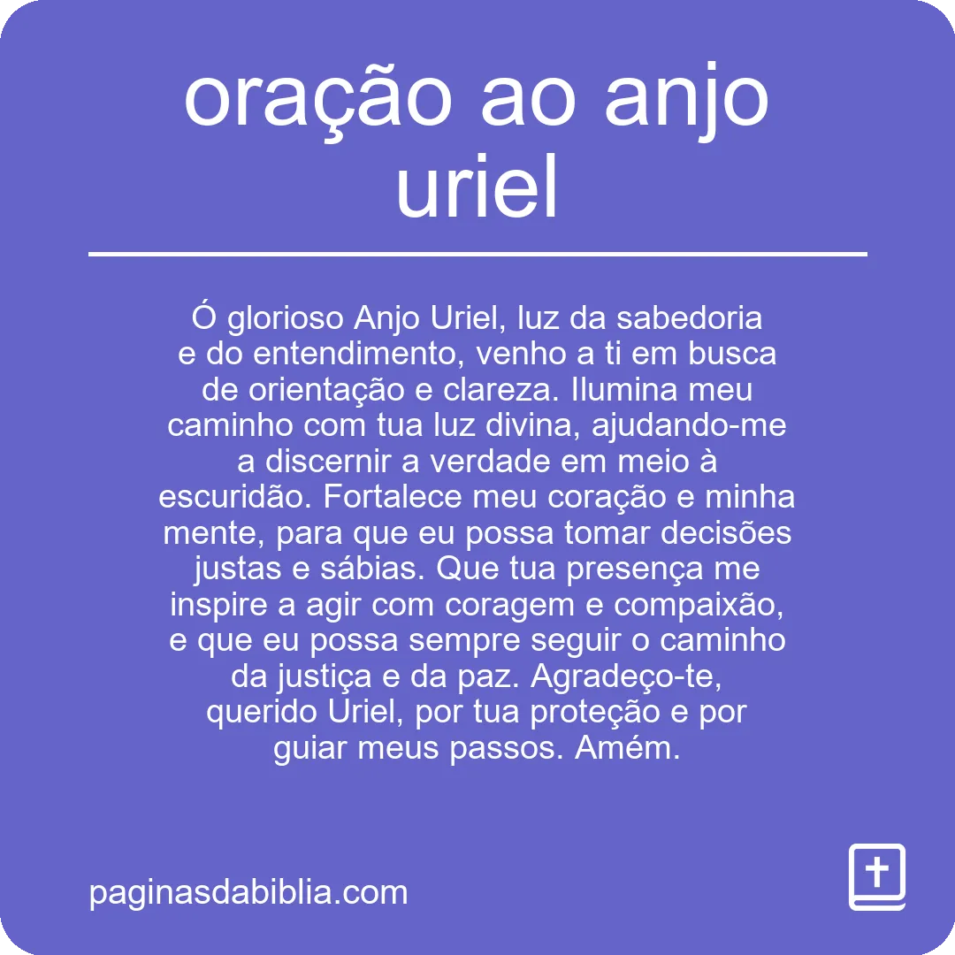 oração ao anjo uriel