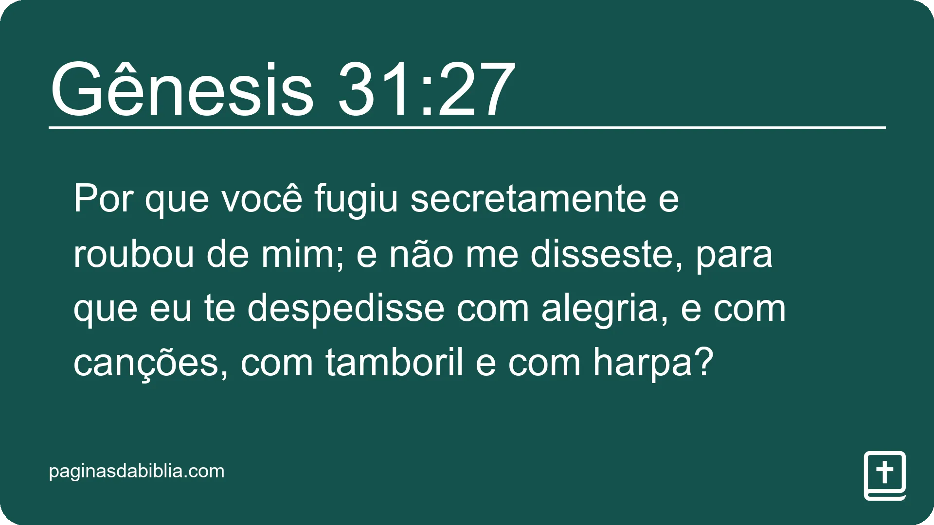 Gênesis 31:27