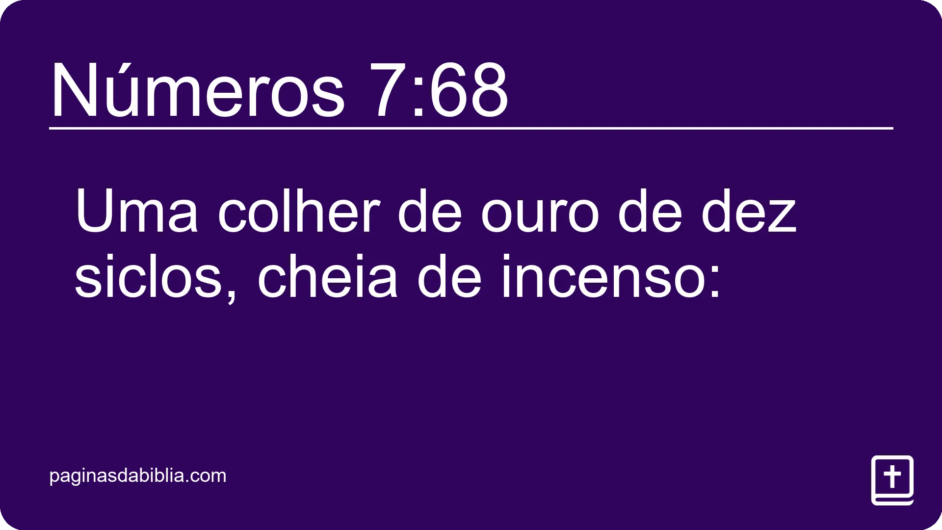 Números 7:68