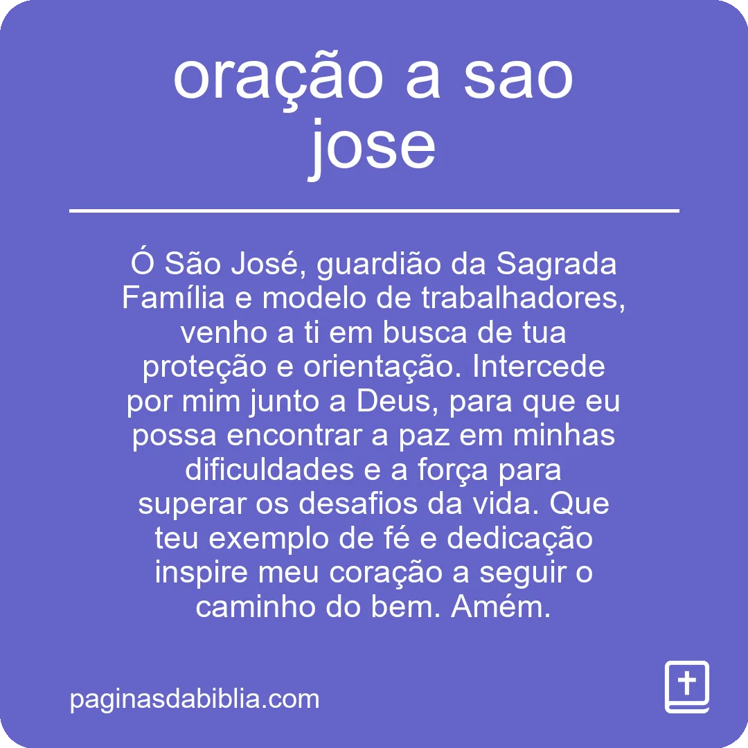 oração a sao jose