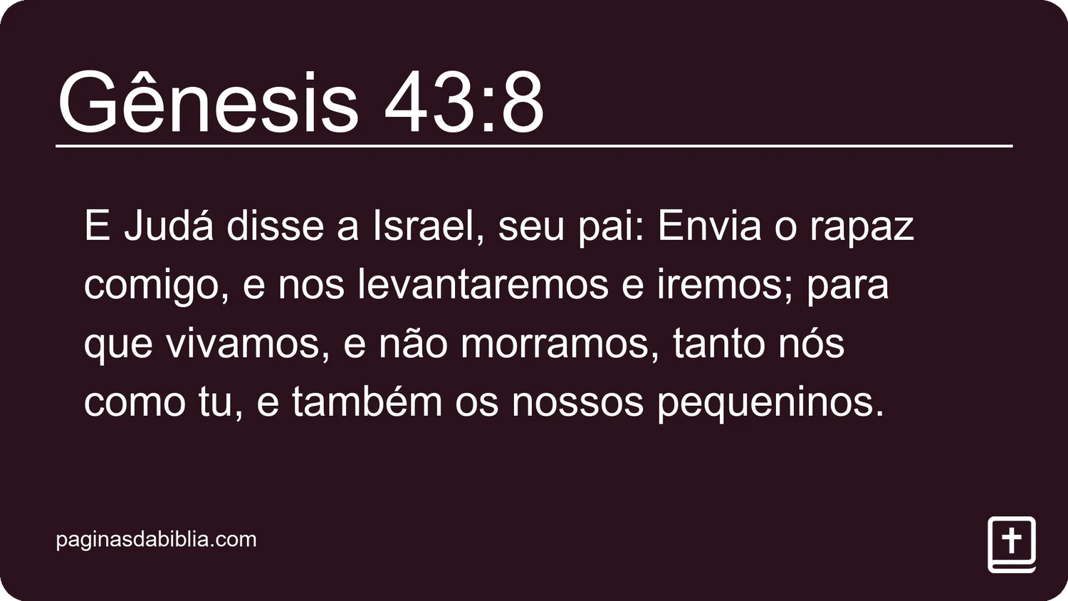 Gênesis 43:8