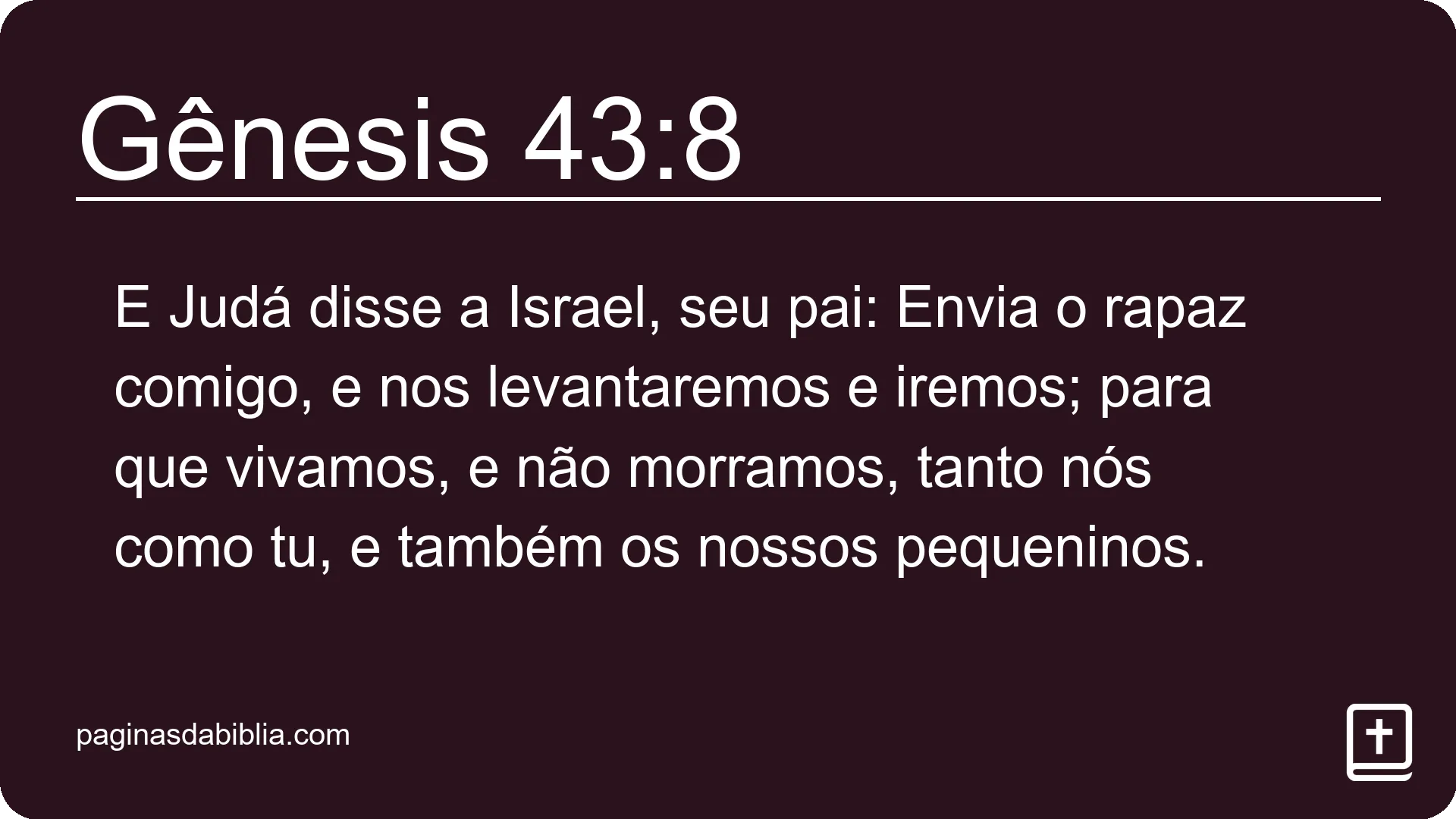 Gênesis 43:8