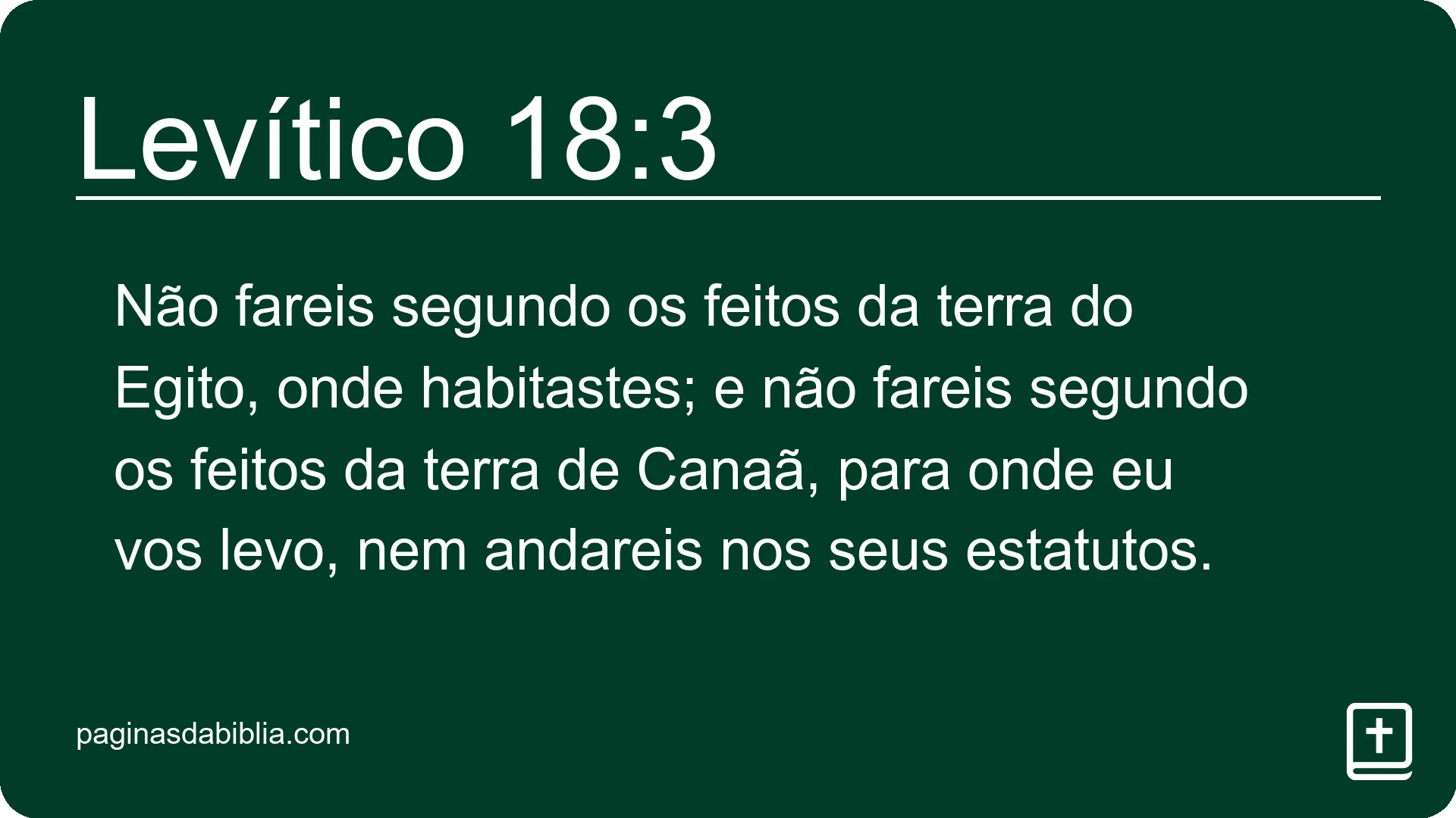 Levítico 18:3