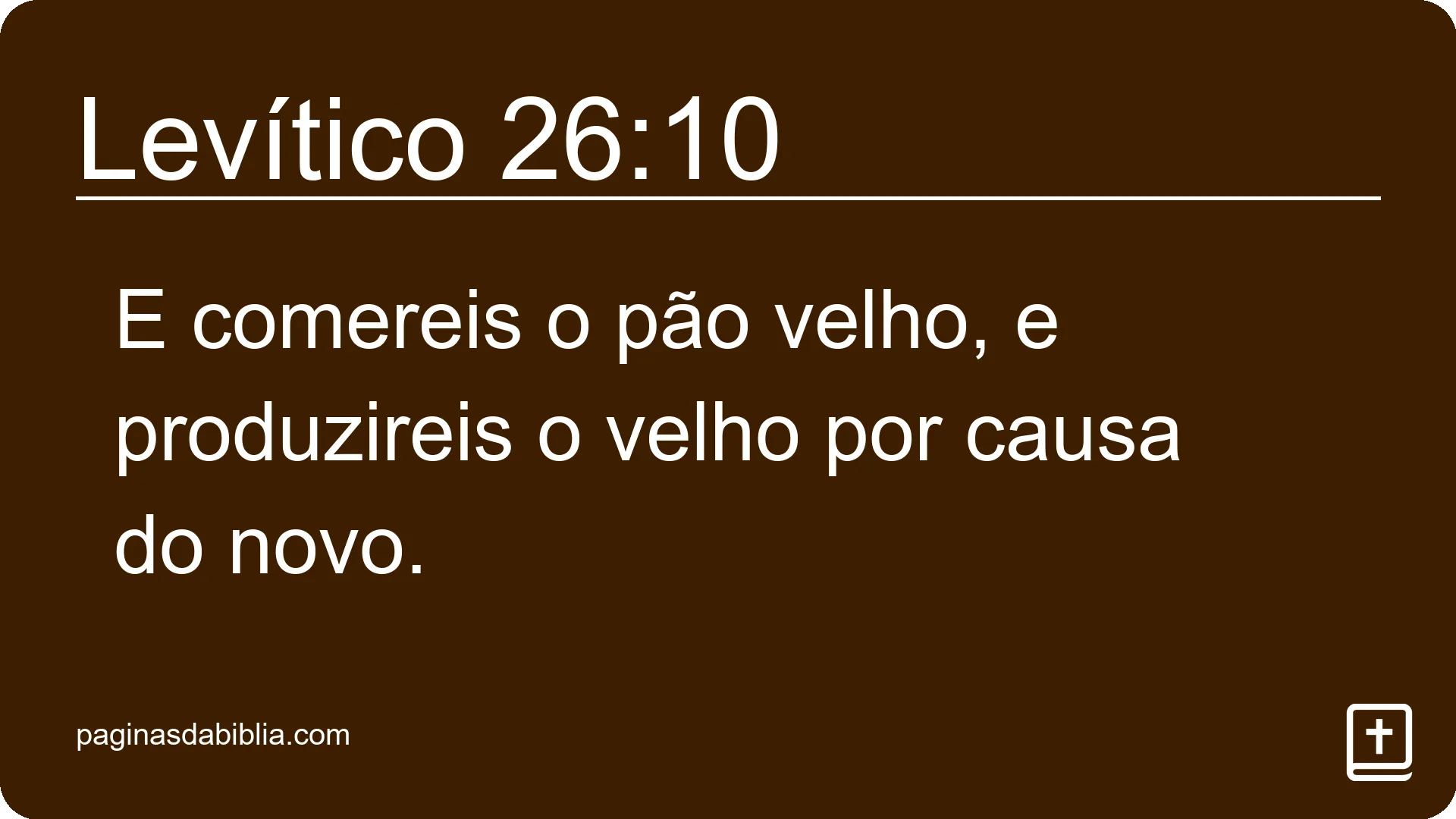 Levítico 26:10