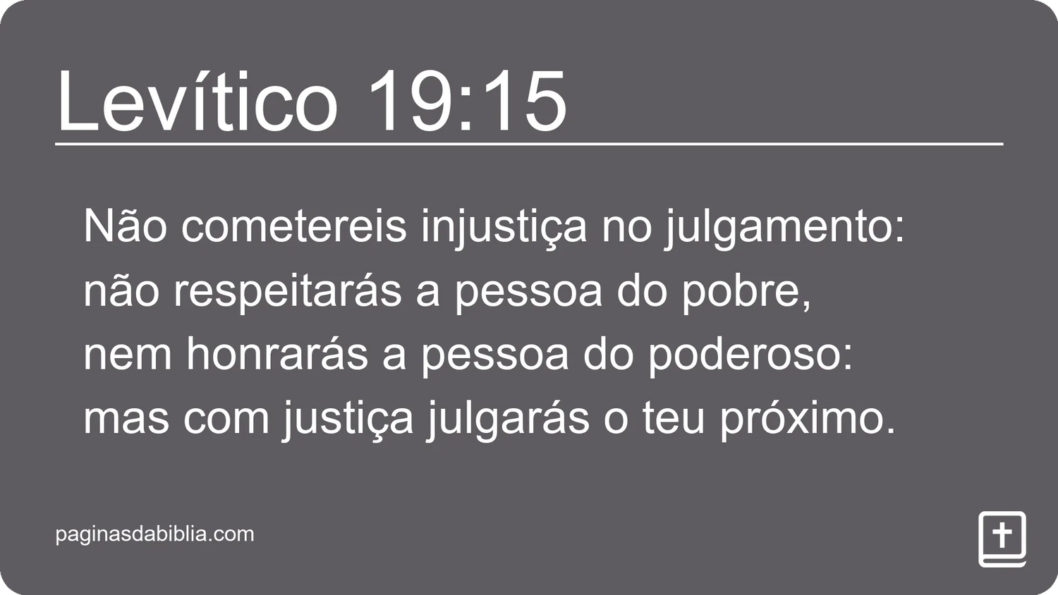 Levítico 19:15