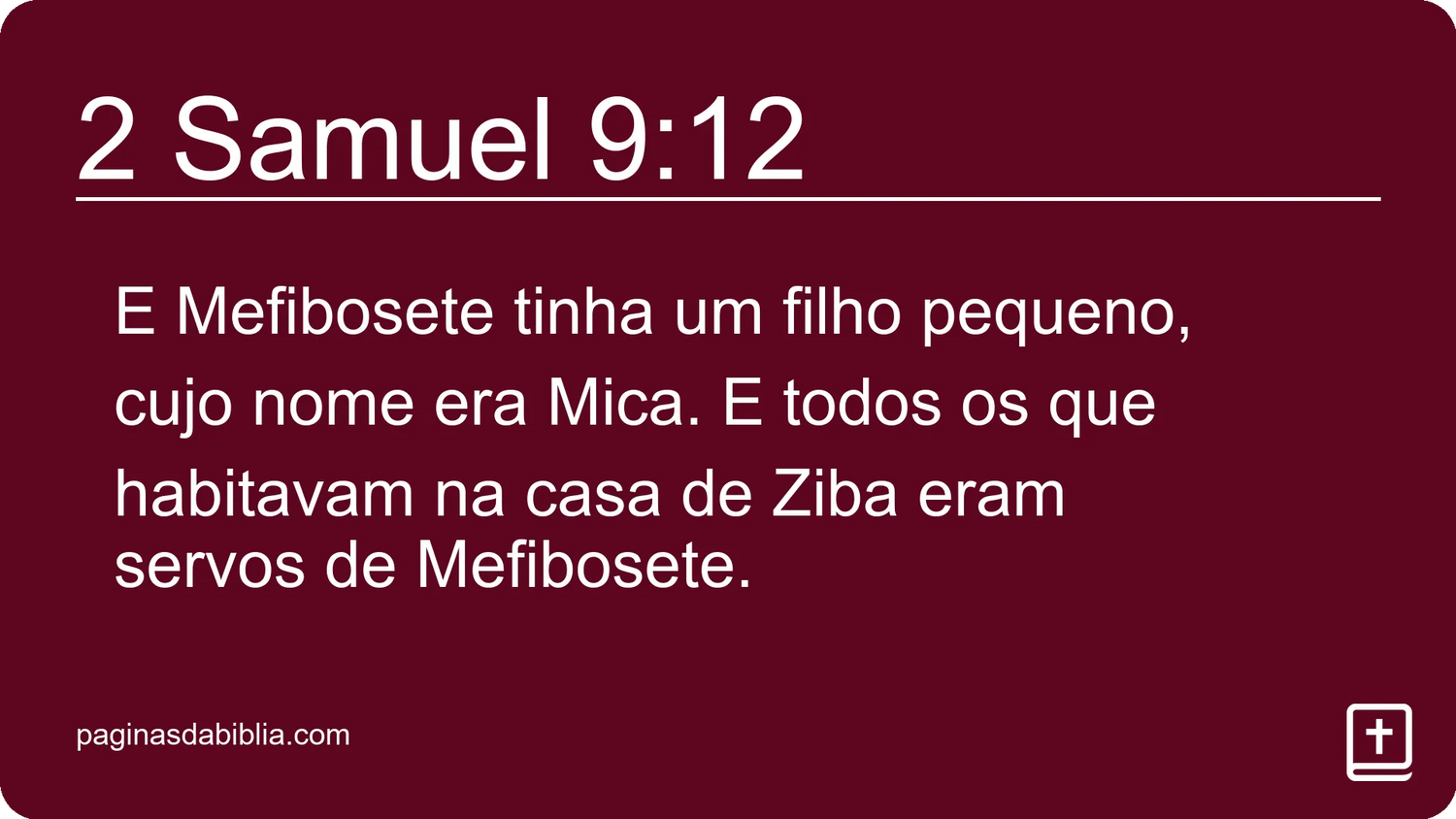 2 Samuel 9:12