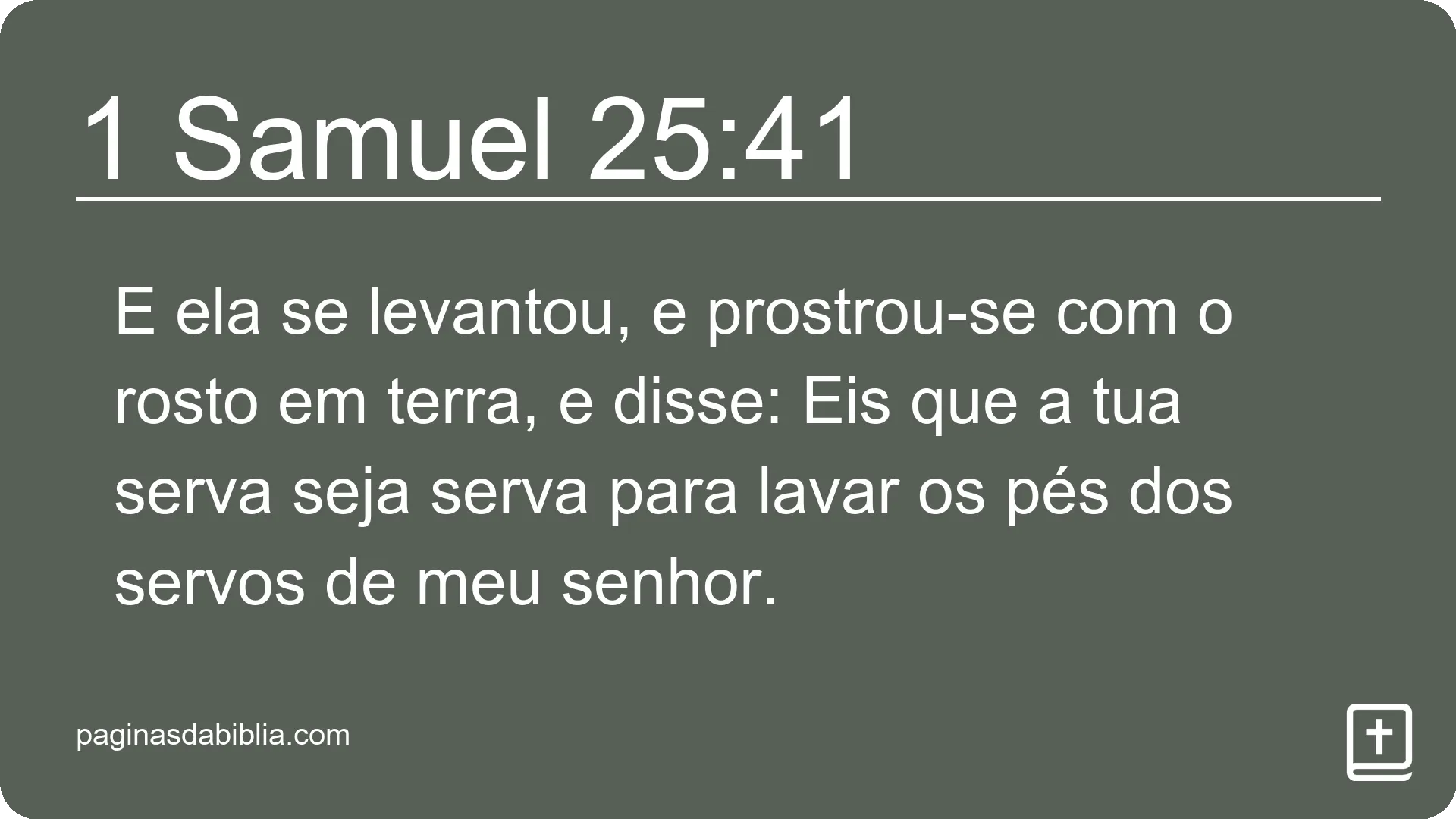 1 Samuel 25:41