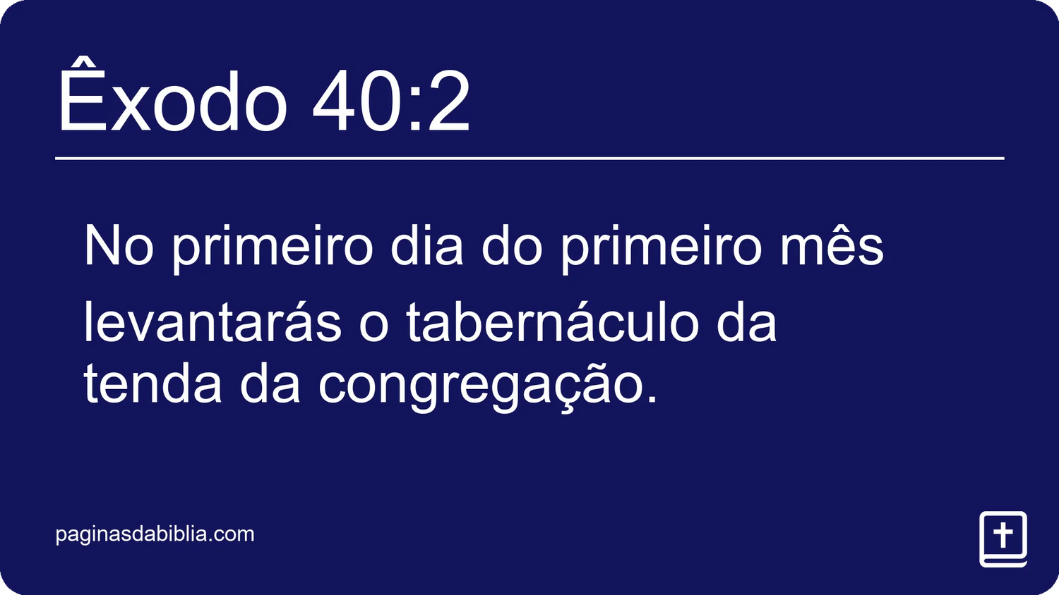 Êxodo 40:2