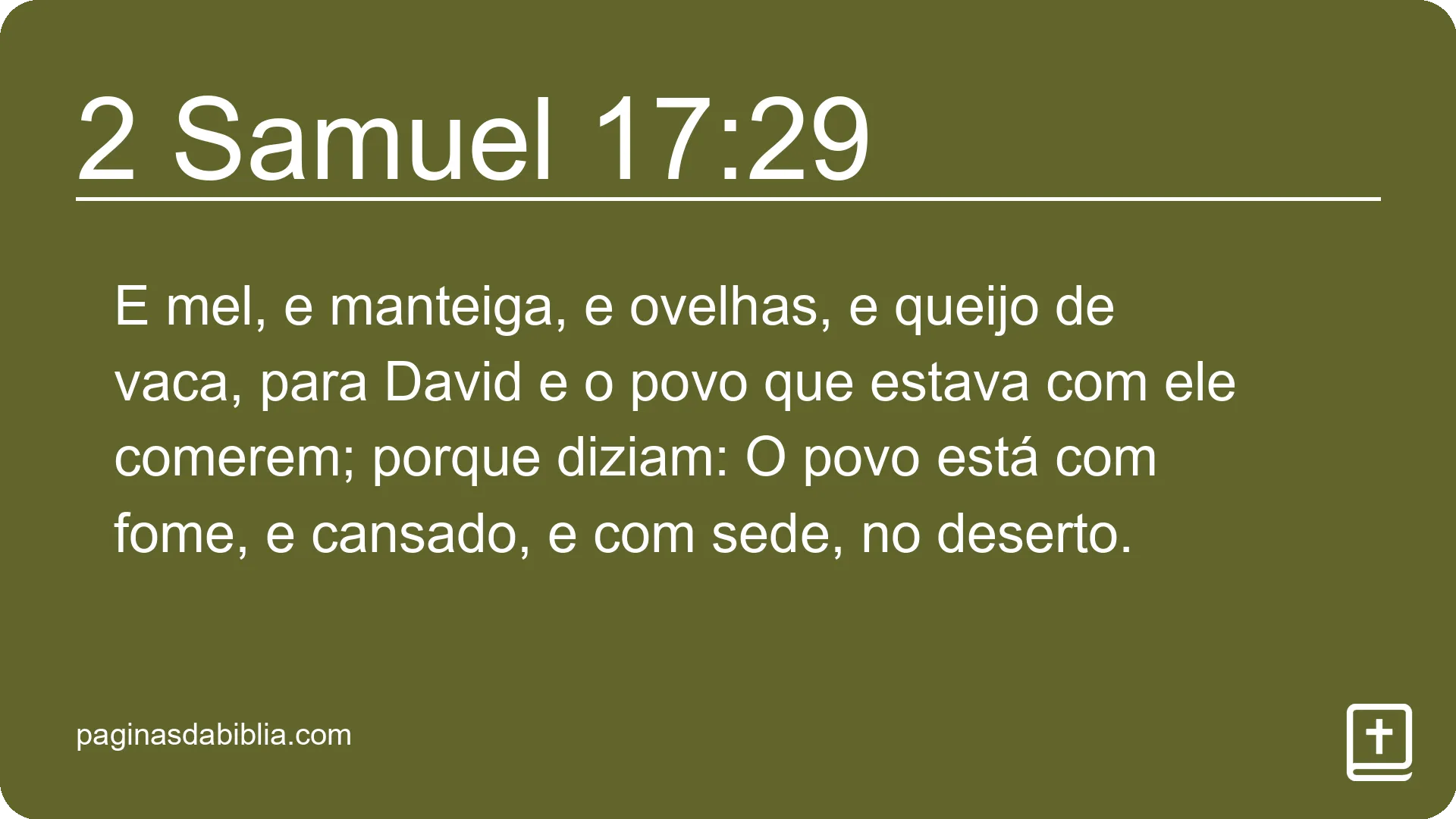 2 Samuel 17:29