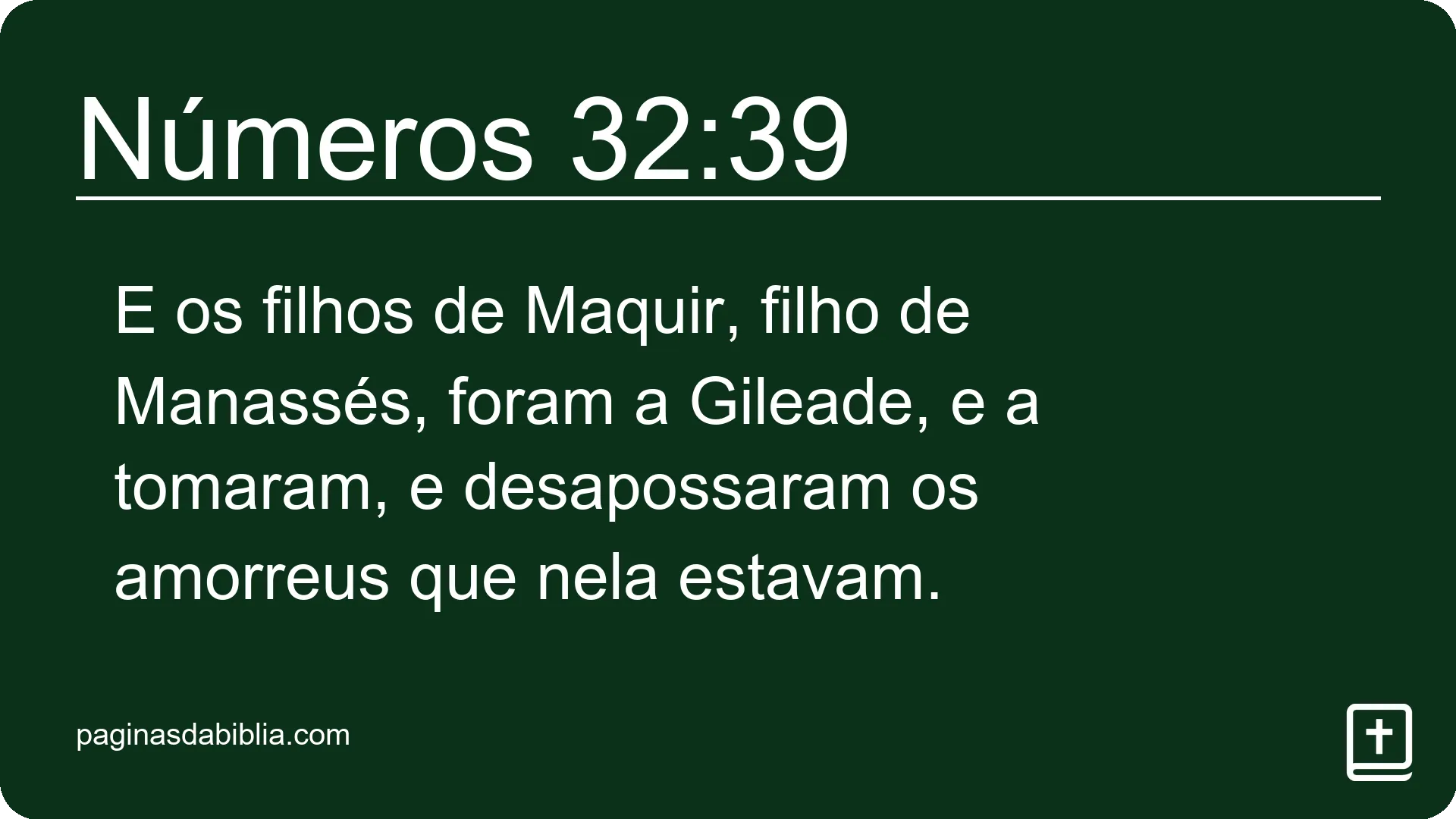 Números 32:39