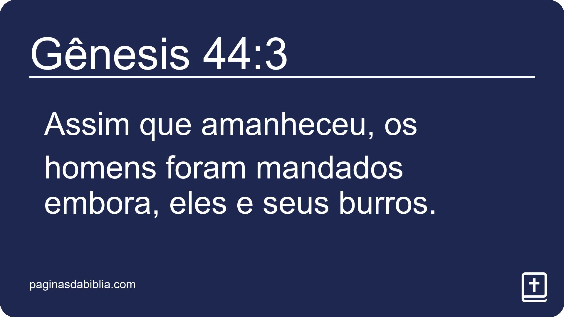 Gênesis 44:3