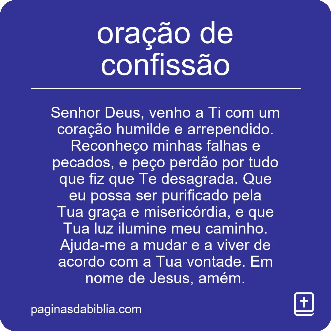 oração de confissão