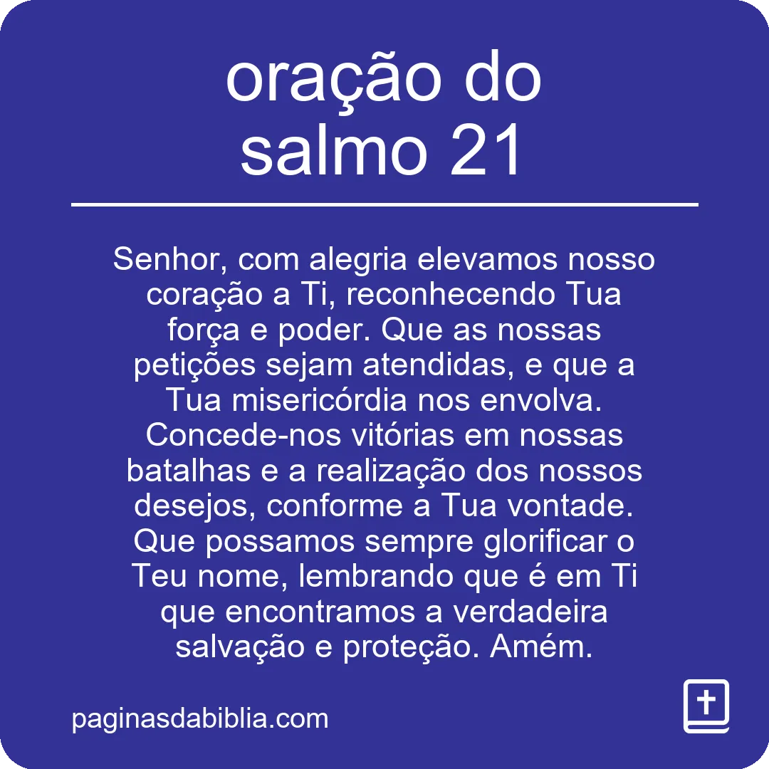 oração do salmo 21