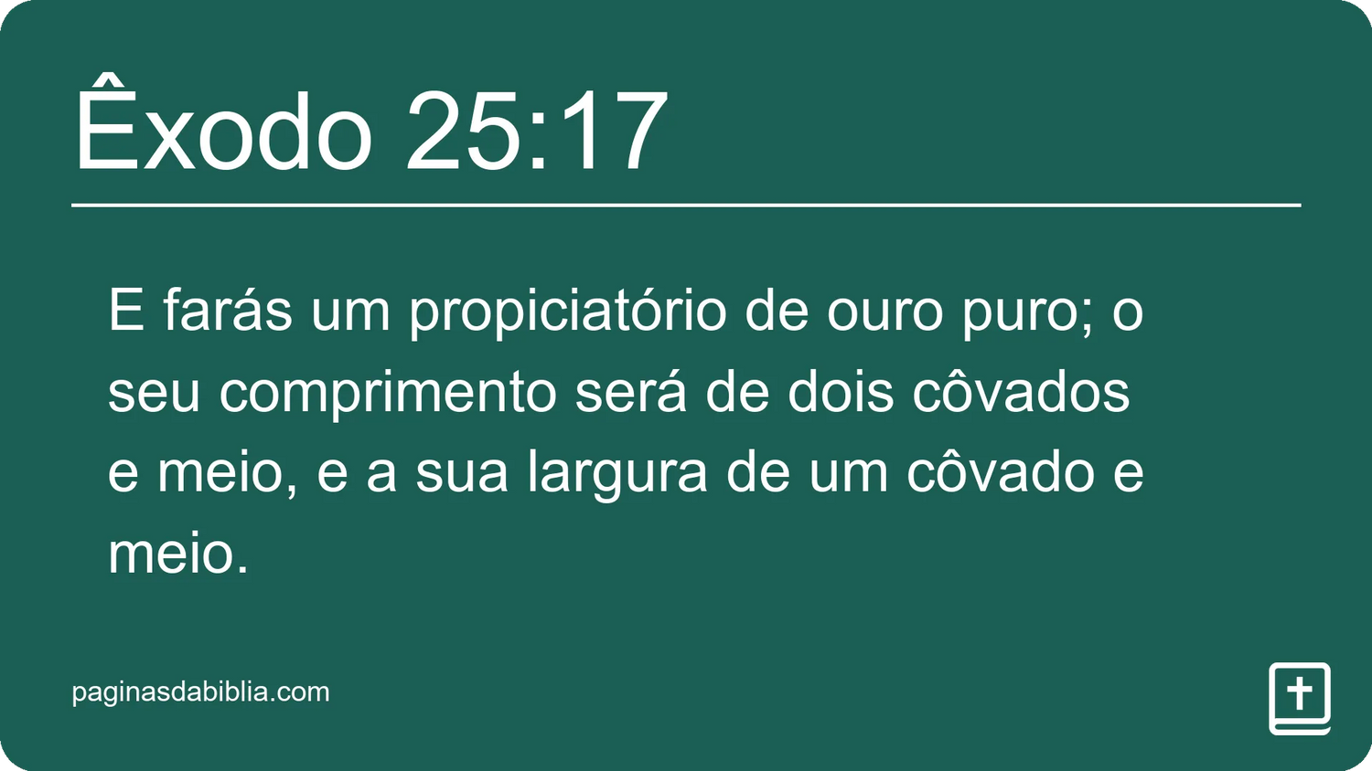 Êxodo 25:17