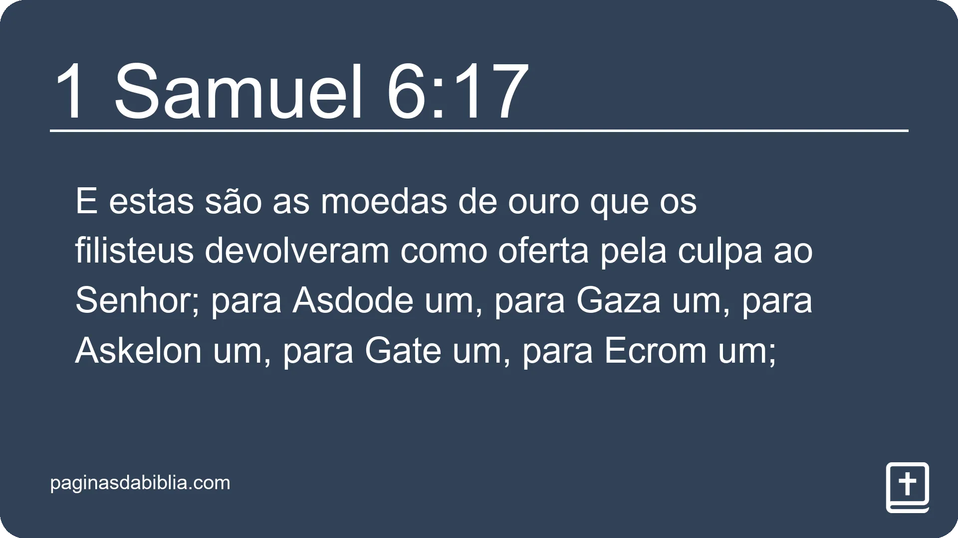 1 Samuel 6:17