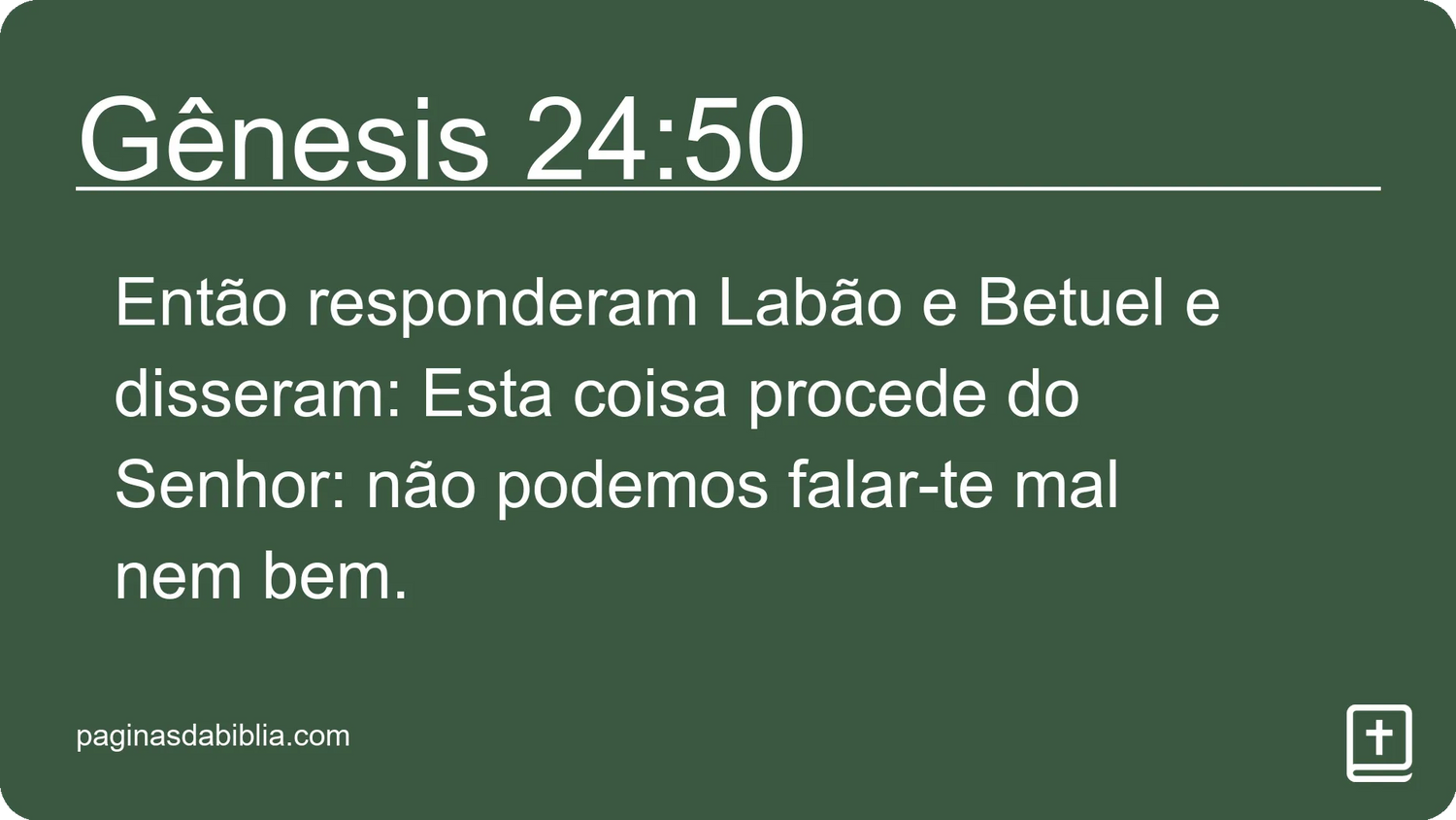 Gênesis 24:50